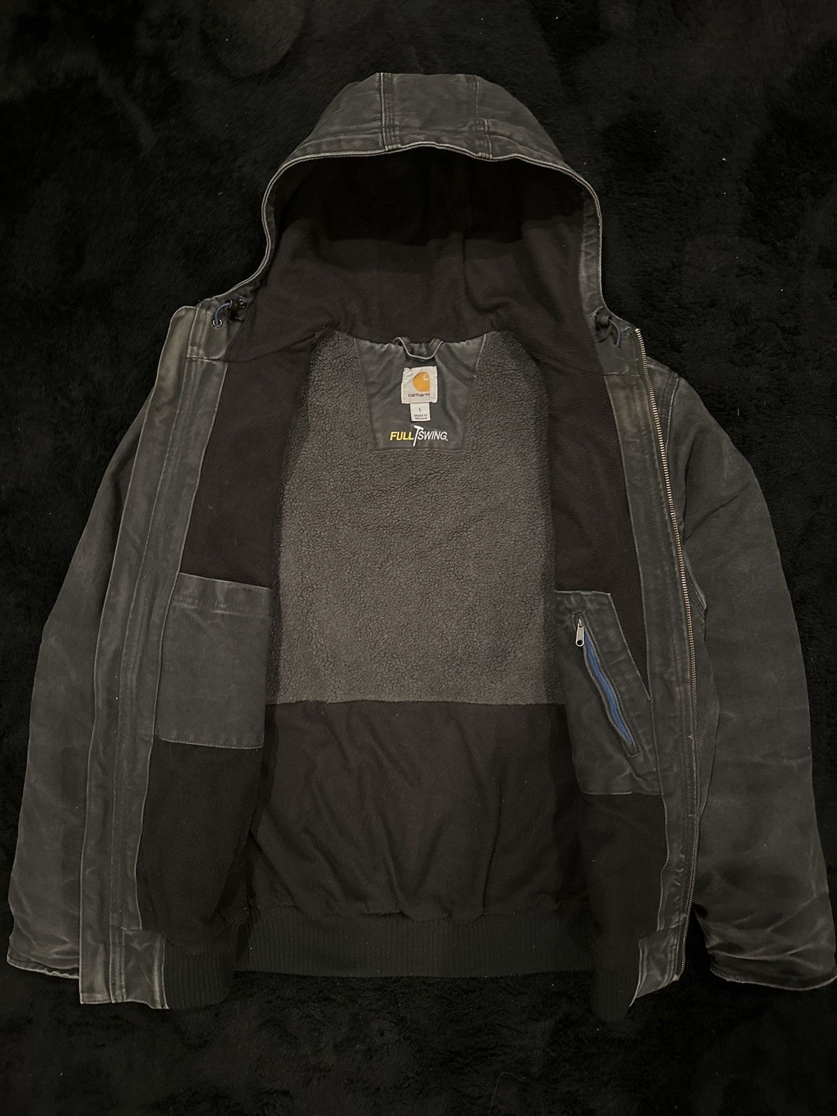 Carhartt × Vintage Carhartt Vintage Black Faded Workwear Jacket Size US L / EU 52-54 / 3 - 4 Thumbnail