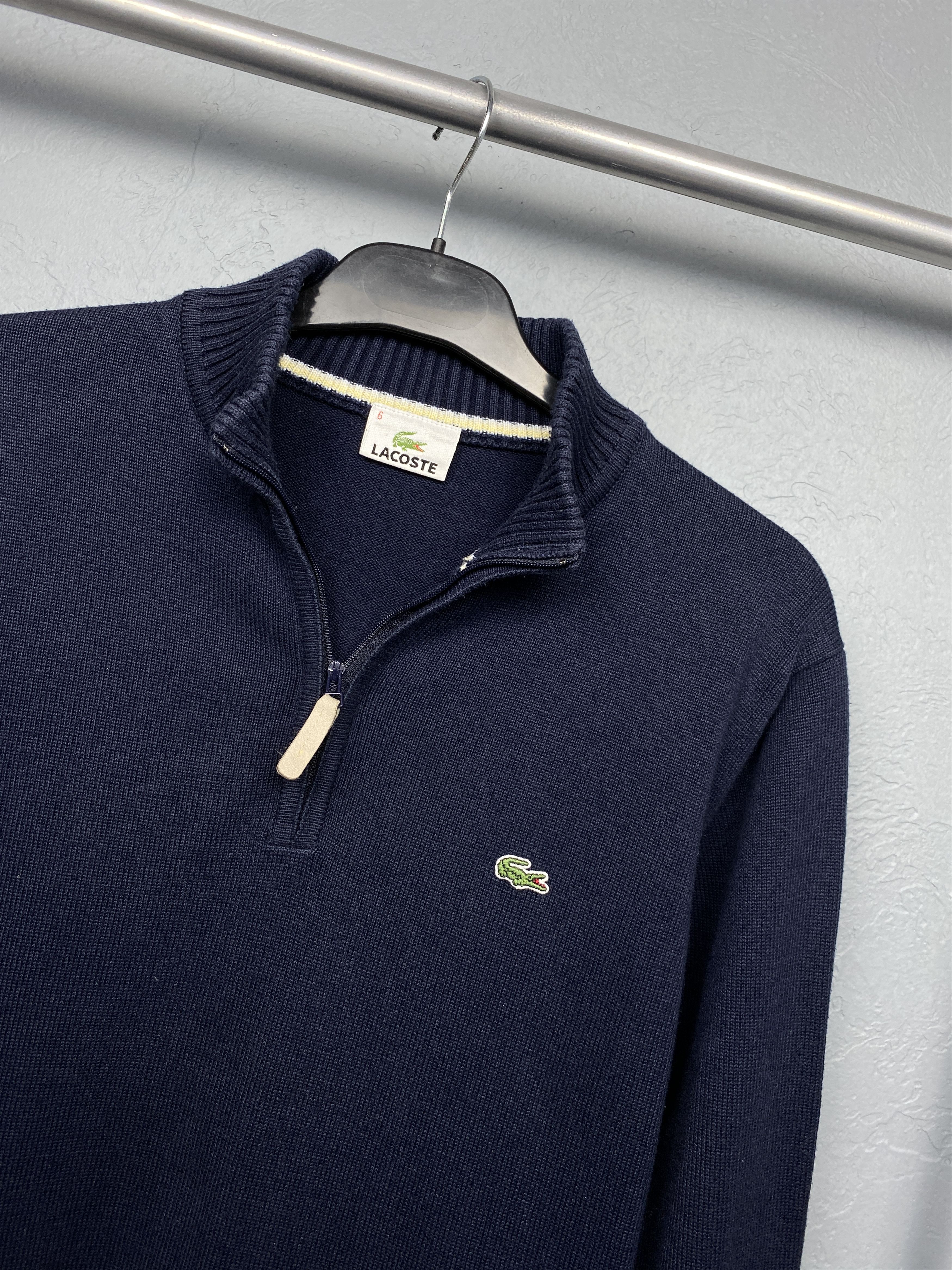 Lacoste Lacoste Vintage Mens 1\4 Zip Knit Sweater Size US L / EU 52-54 / 3 - 2 Thumbnail