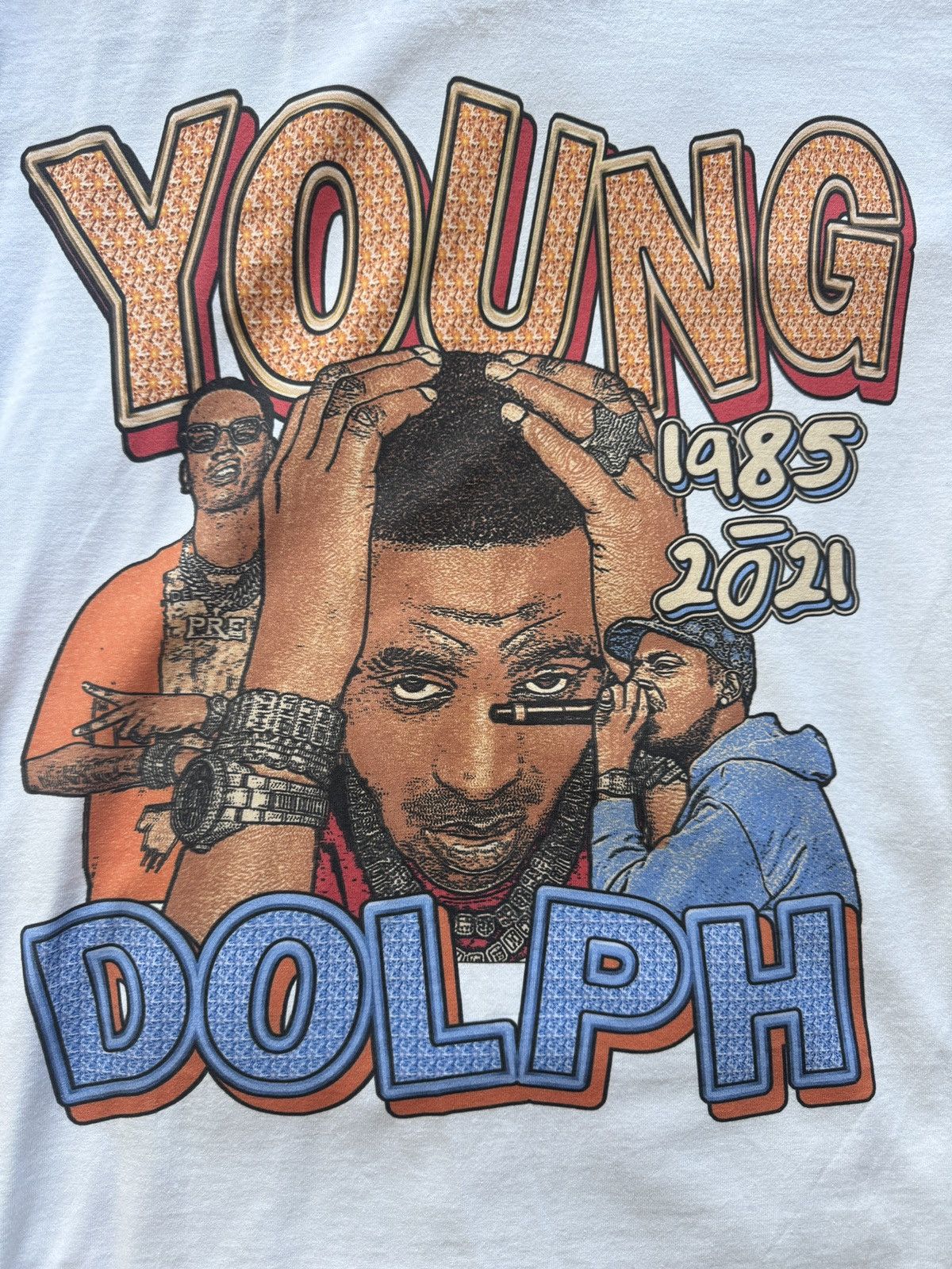 Do Not Disturb DND Young Dolph Vintage Style Tee Size US L / EU 52-54 / 3 - 3 Thumbnail