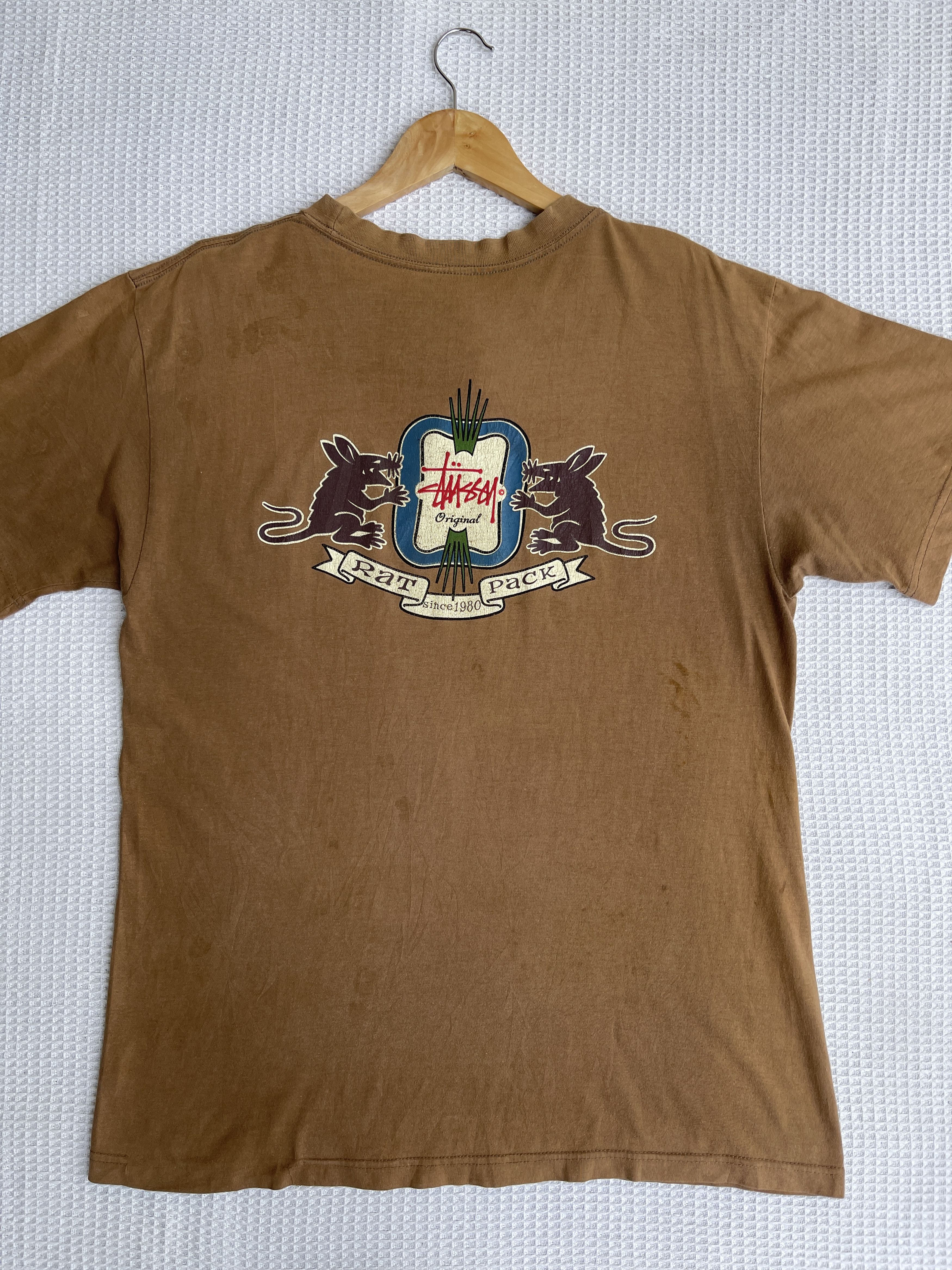 Stussy Very Rare🔥Vintage 80s Stussy Rat Pack Faded Tee Size US M / EU 48-50 / 2 - 14 Thumbnail