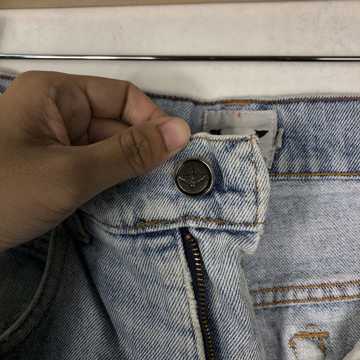 Japanese Brand 🔥90’s VINTAGE ACID WASH DENIM JEANS GOOSE & GENDER JAPAN Size US 32 / EU 48 - 13 Thumbnail