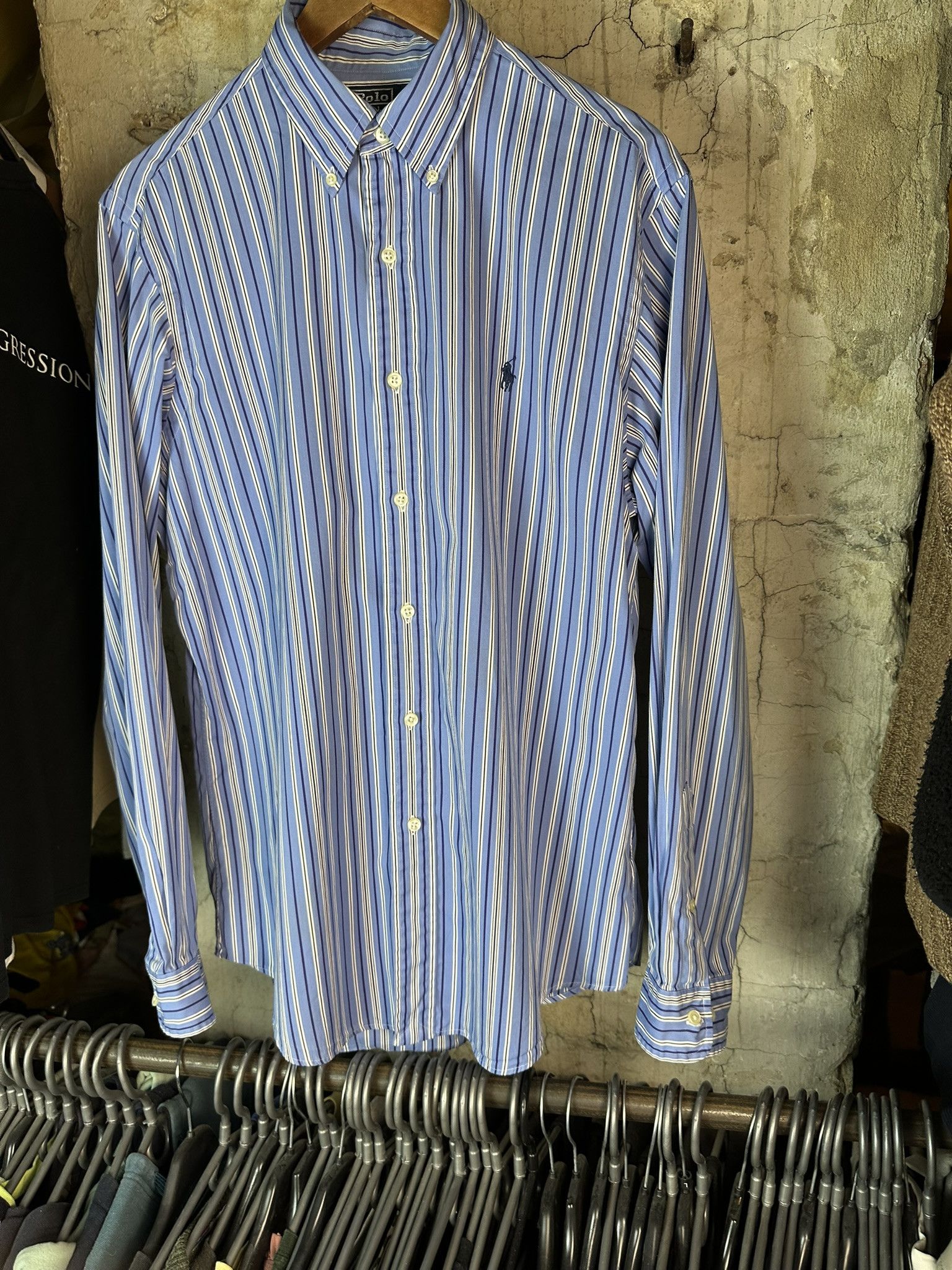 Polo Ralph Lauren Vintage Polo Ralph Lauren Stripped Button Up Shirt Size US XL / EU 56 / 4 - 3 Thumbnail