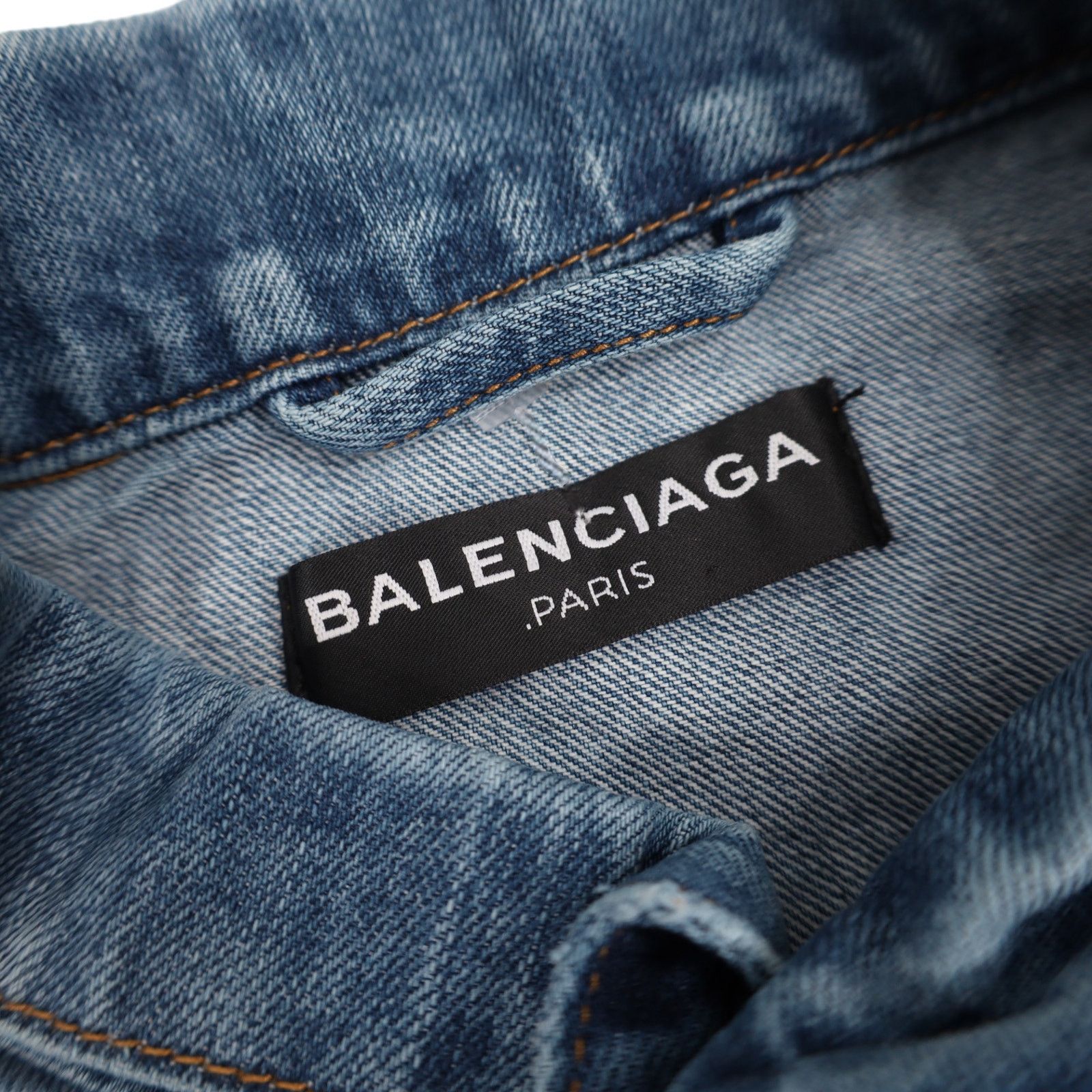 Balenciaga Balenciaga Mode Japanese Denim Embroidered Spellout Jacket Size US M / EU 48-50 / 2 - 4 Thumbnail