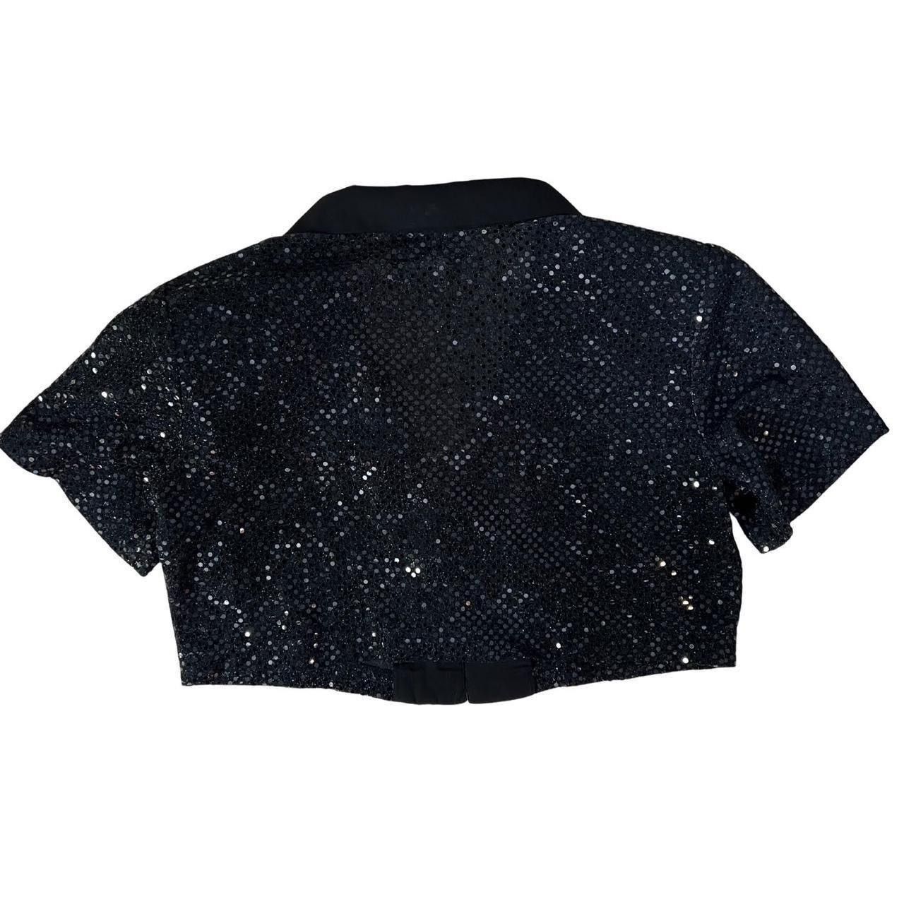Other Vintage black sequin crop blazer by Molly Malloy Size L / US 10 / IT 46 - 7 Thumbnail