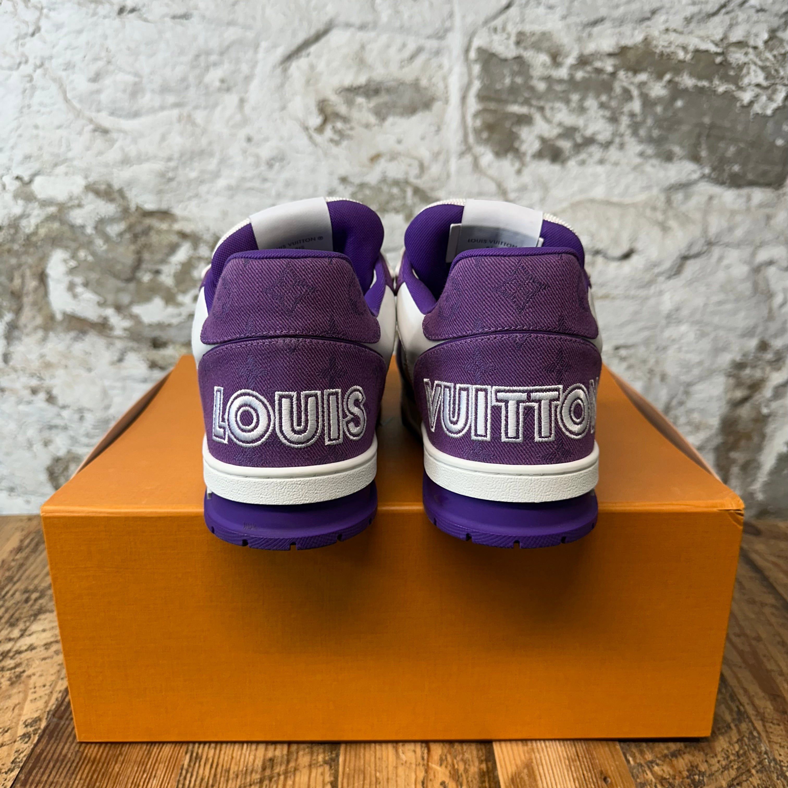 Louis Vuitton Louis Vuitton Purple White Strap Trainer Sneaker Sz 11.5 (10 Size US 11.5 / EU 44-45 - 6 Thumbnail