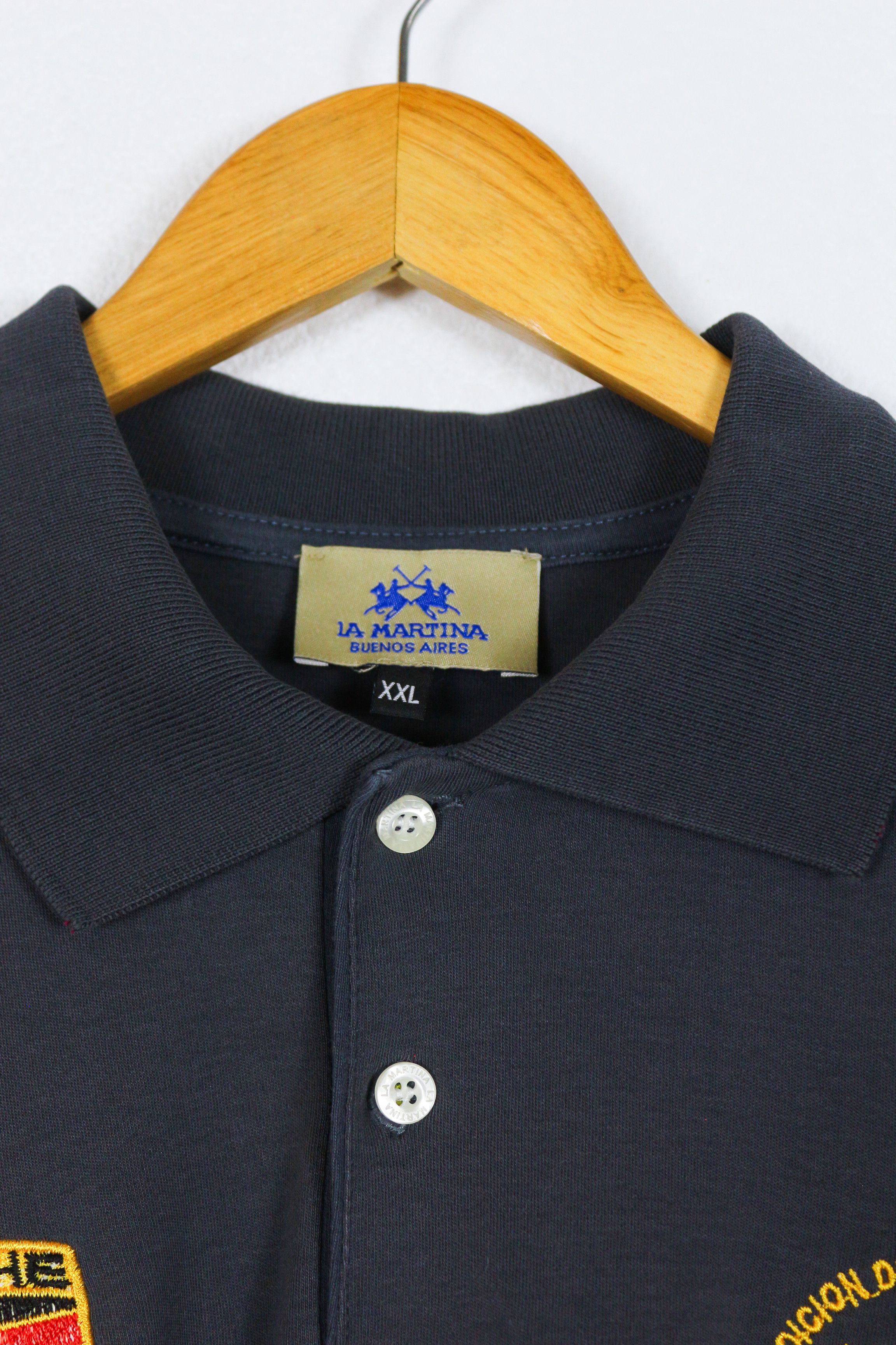 La Martina La Martina Polo Society Letterman Rugby Shirt Size US L / EU 52-54 / 3 - 4 Thumbnail