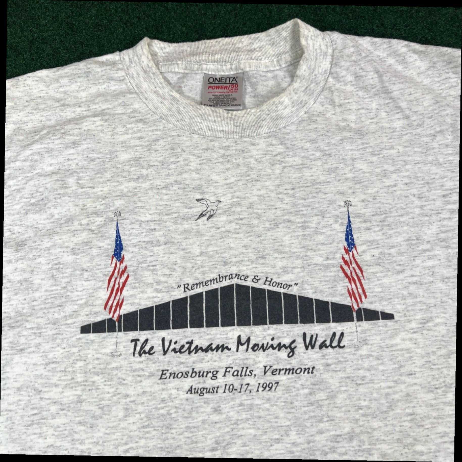 Vintage Vintage 1997 Enosburg Falls, Vermont Vietnam Veterans Moving Wall Single Stitch Size US XXL / EU 58 / 5 - 2 Thumbnail