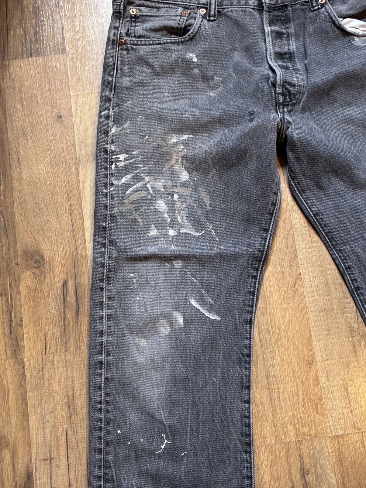 Levi's Vintage Clothing Vintage grey Levi’s paint denim Size US 32 / EU 48 - 2 Thumbnail
