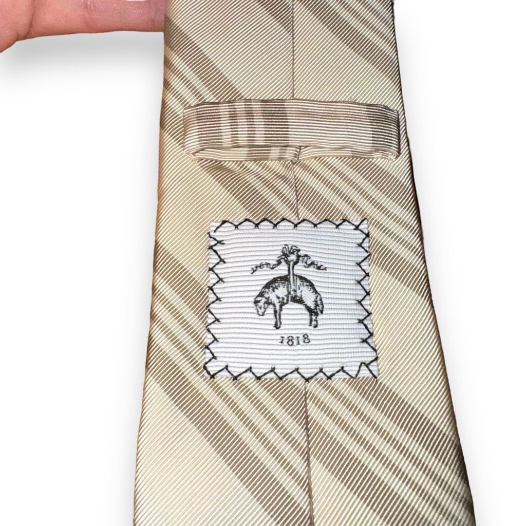 Thom Browne NWT Brooks Brothers Black Fleece by Thom Brown Gold Stripe T Size ONE SIZE - 3 Thumbnail