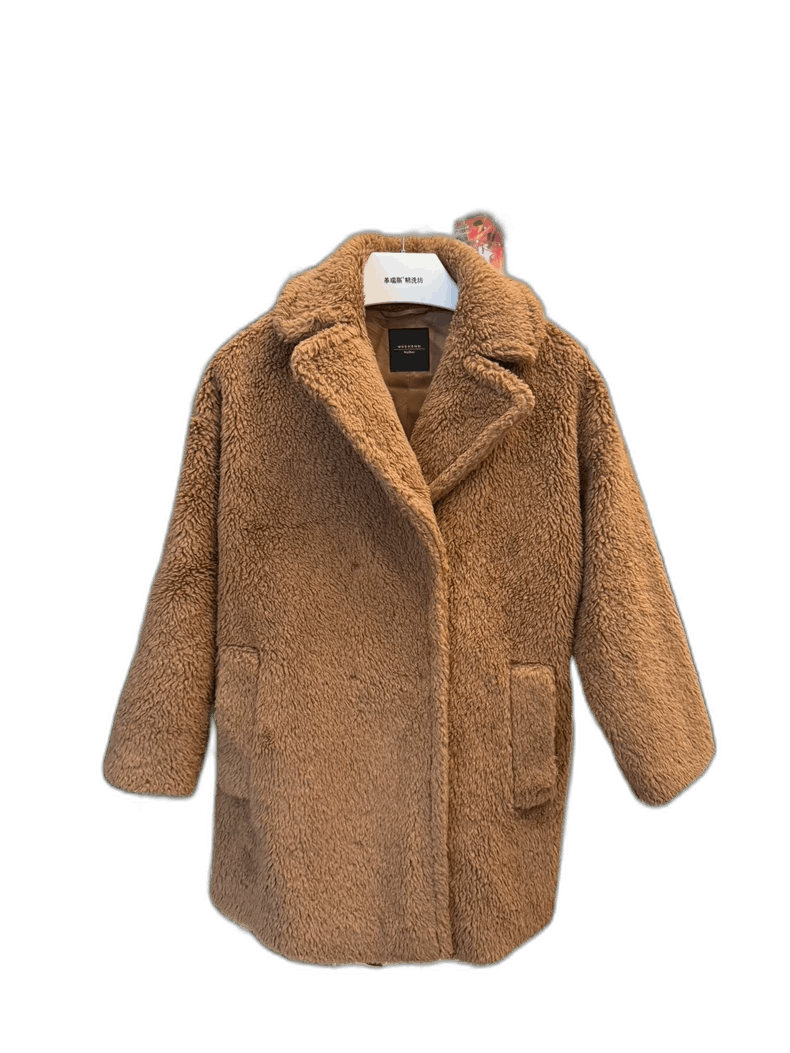 Maxmara Weekend Teddy Coat in Brown-yf