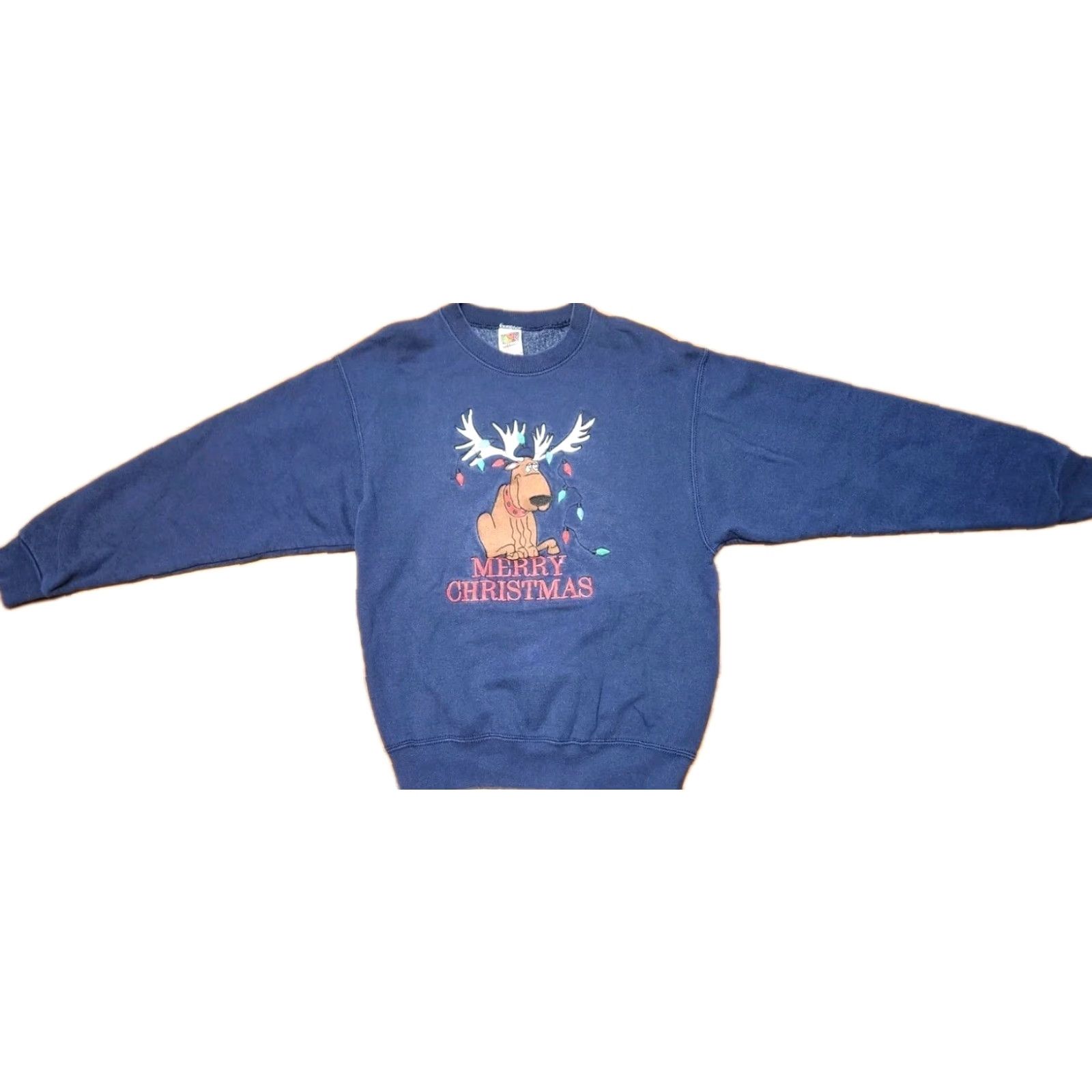 Fruit Of The Loom VINTAGE Fruit of The Loom Merry Christmas Reindeer Sweatshirt M USA MADE Sweatshirt Size US M / EU 48-50 / 2 - 2 Thumbnail