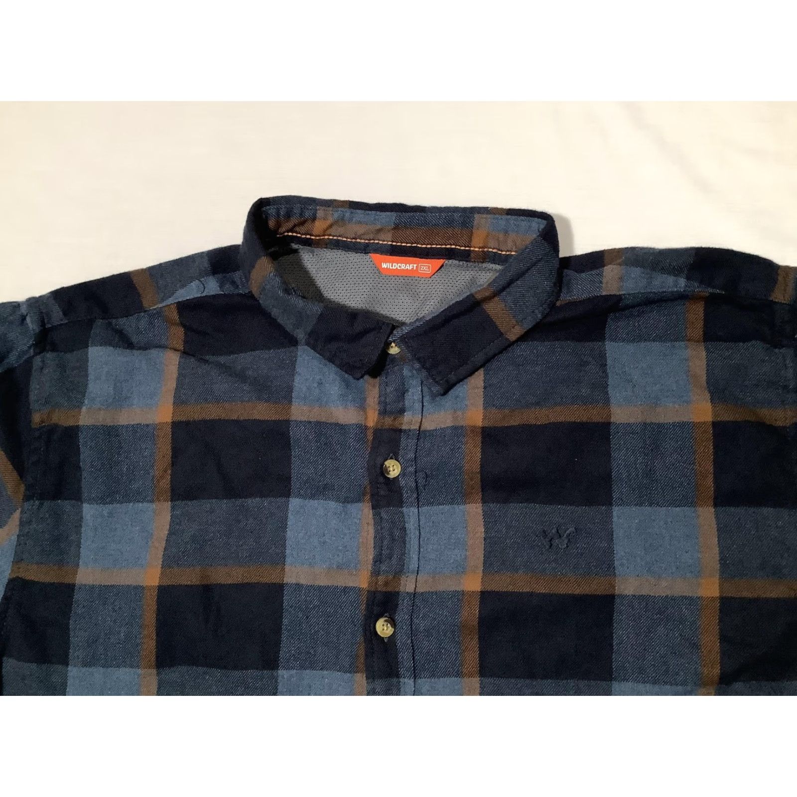 Vintage Wildcraft Shirt Mens 2XL Blue Brown Plaid Button Front Long Sleeve Cotton Size US XXL / EU 58 / 5 - 2 Thumbnail