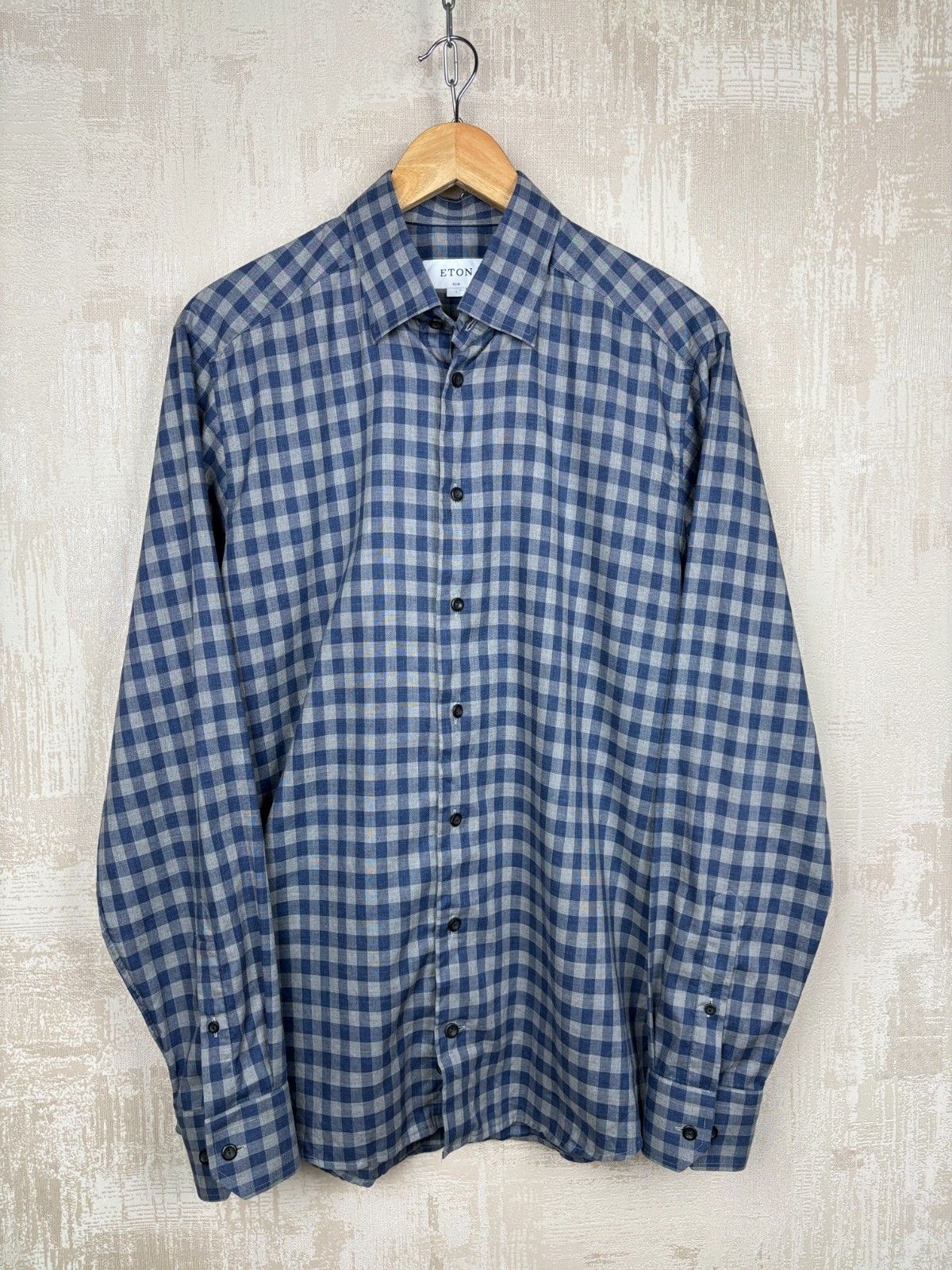Eton Eton Lightweight Flannel Check Shirt Size L (41 / 16) Size US L / EU 52-54 / 3 - 9 Thumbnail