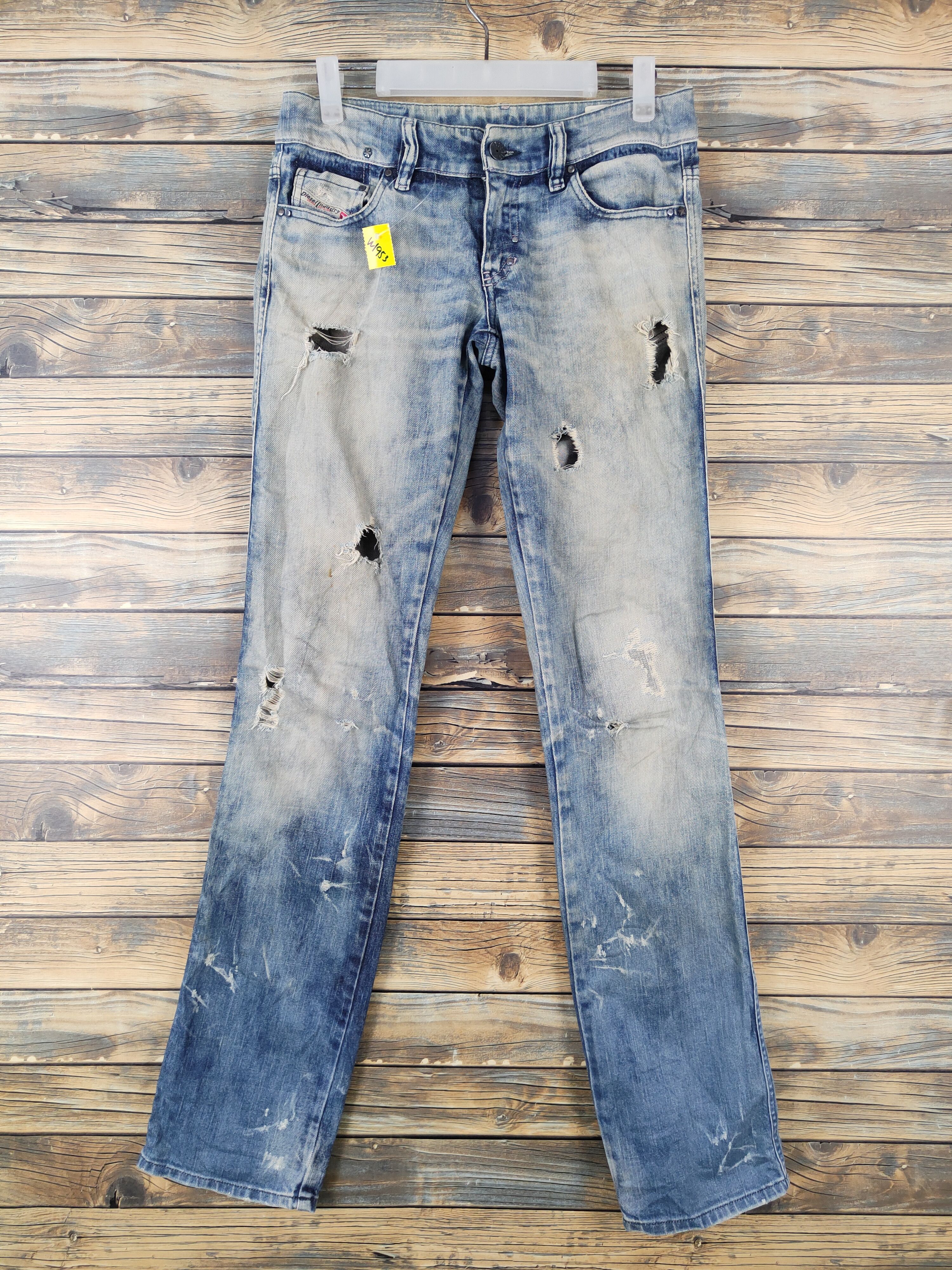 Diesel Diesel Dark Blue Faded Distressed Ripped denim Jeans #W1953 Size US 27 - 1 Thumbnail