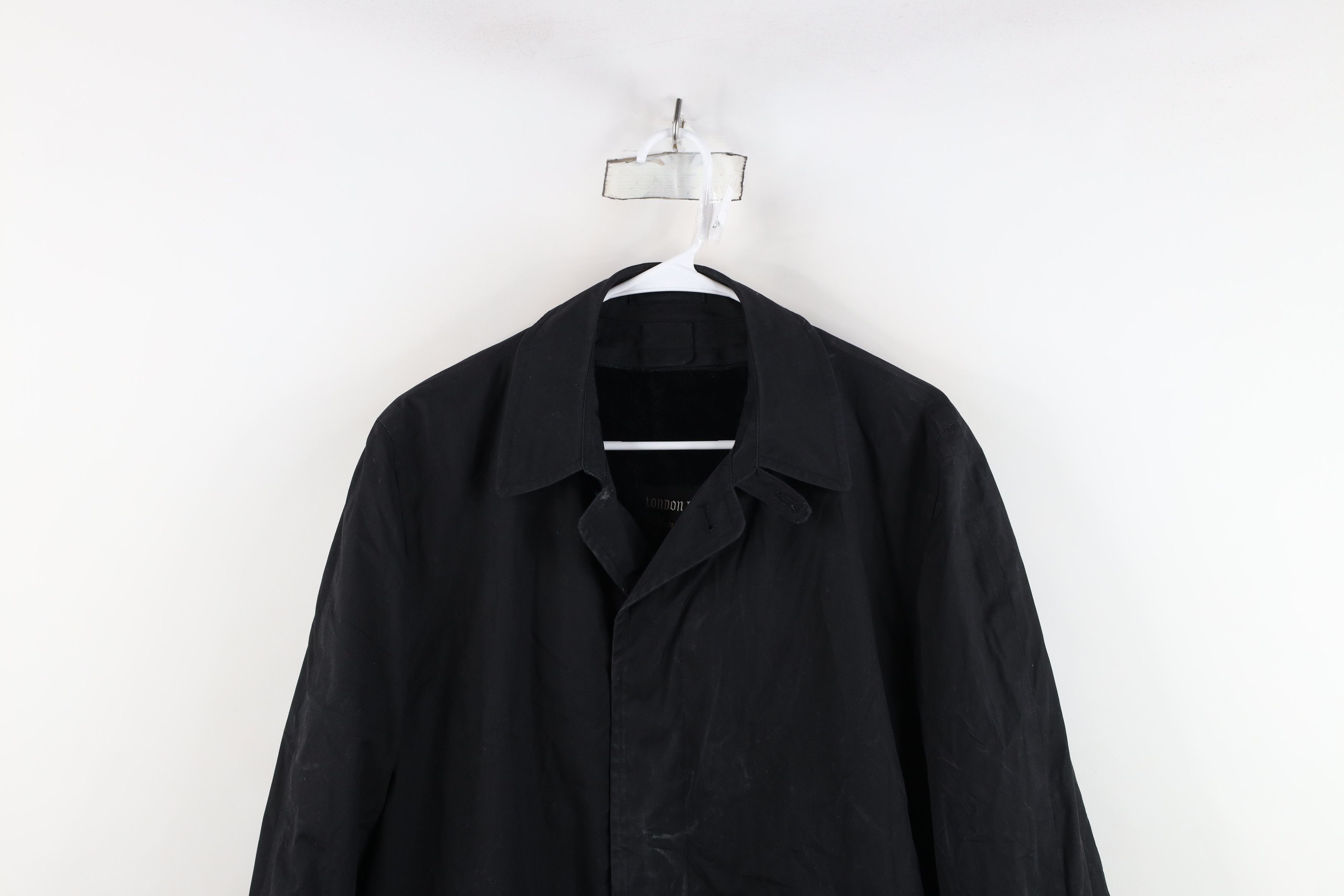 Vintage Vintage 70s Streetwear Mohair Lined Trench Coat Black USA Size US XL / EU 56 / 4 - 2 Thumbnail