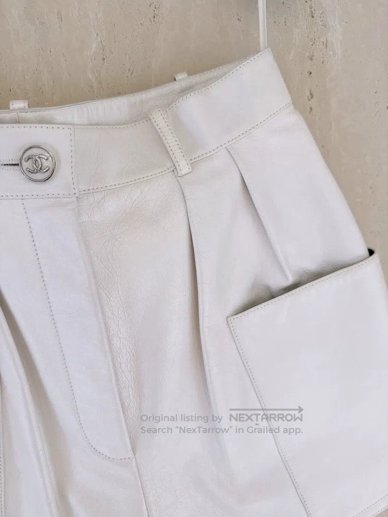 Chanel Chanel 23P Spring and Summer Preview Pearly White Lambskin Size 24" / US 00 / IT 34 - 3 Thumbnail