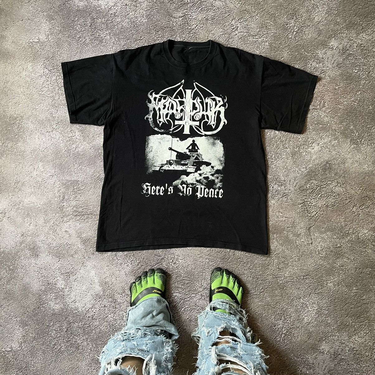 Vintage Vintage 90s Marduk Black Metal Band Tee Graphic Punk Slim XL Size US XL / EU 56 / 4 - 1 Thumbnail