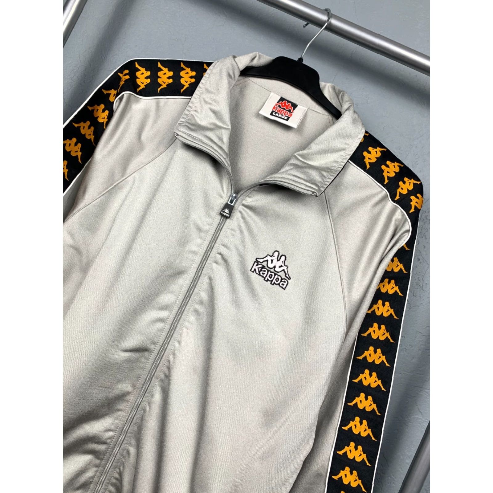 Kappa Kappa 90s Vintage Mens Track Top Jacket L Windbreaker Silver 90s Mens Jacket Size US L / EU 52-54 / 3 - 2 Thumbnail