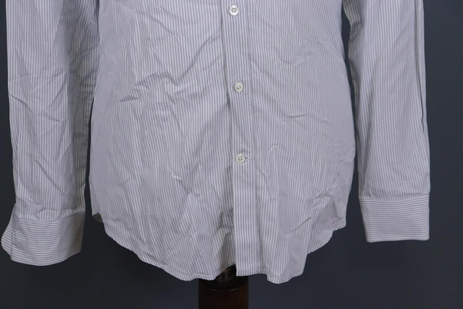 Gieves & Hawkes Gieves & Hawkes Gray Pinstripe Dress Shirt Size 15 1/2 Size US M / EU 48-50 / 2 - 3 Thumbnail
