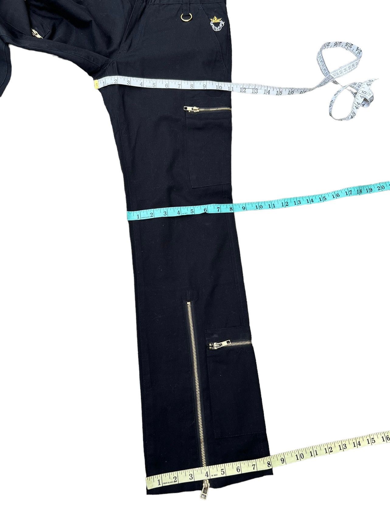 Vanquish Varosh Japan Black Bondage Punk Parachute Cargo Trouser Pant Size US 29 - 4 Thumbnail