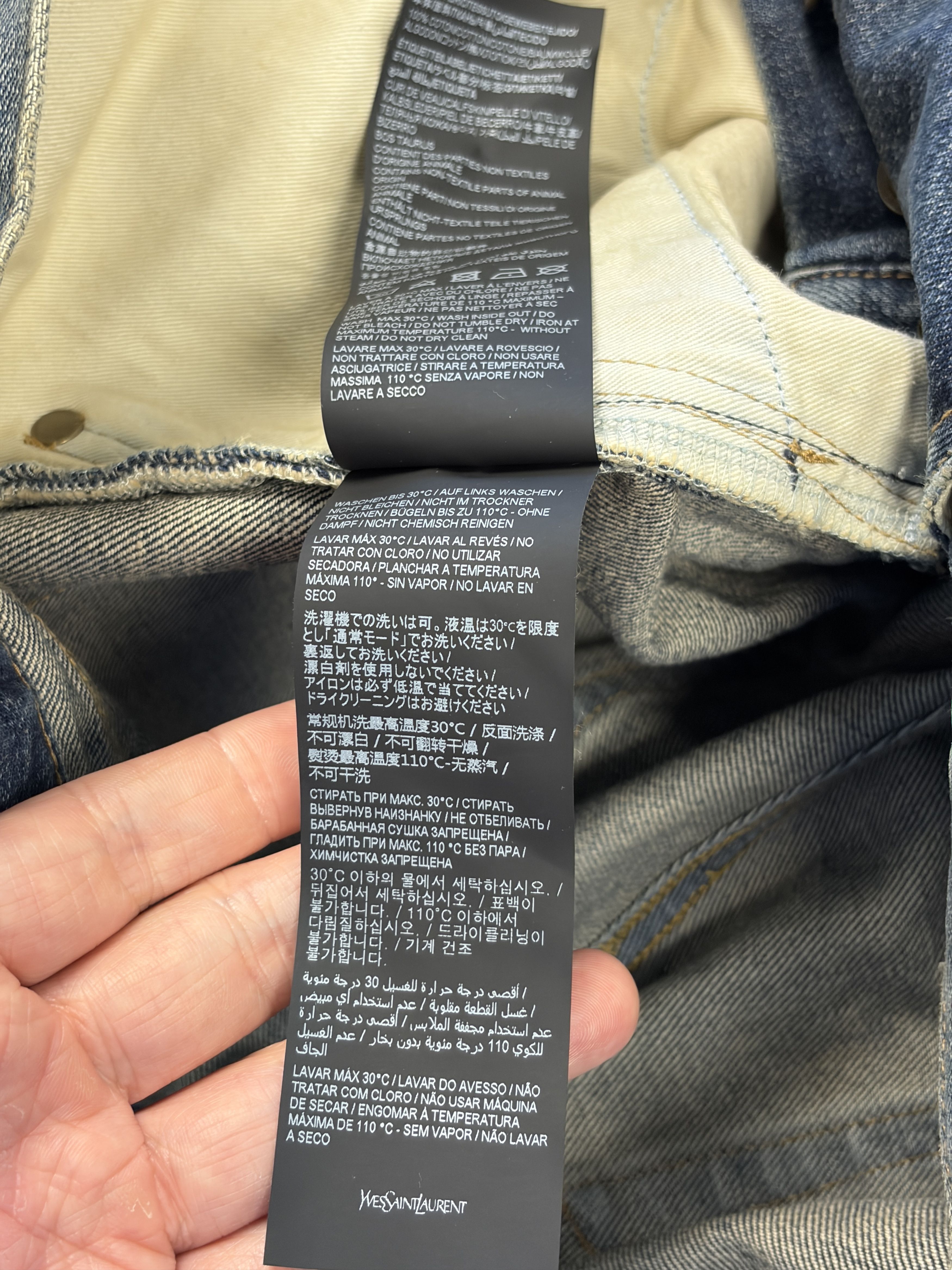 Saint Laurent Paris Saint Laurent D18 slim fit denim sz33 Size US 32 / EU 48 - 5 Thumbnail
