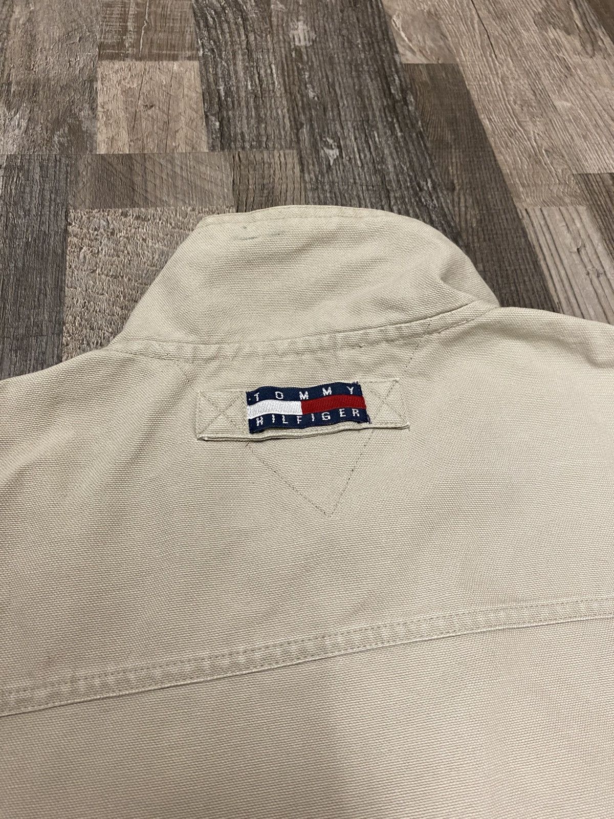 Tommy Hilfiger Vintage 90’s Tommy Hilfiger Canvas Anorak Pullover Jacket Size US L / EU 52-54 / 3 - 8 Thumbnail