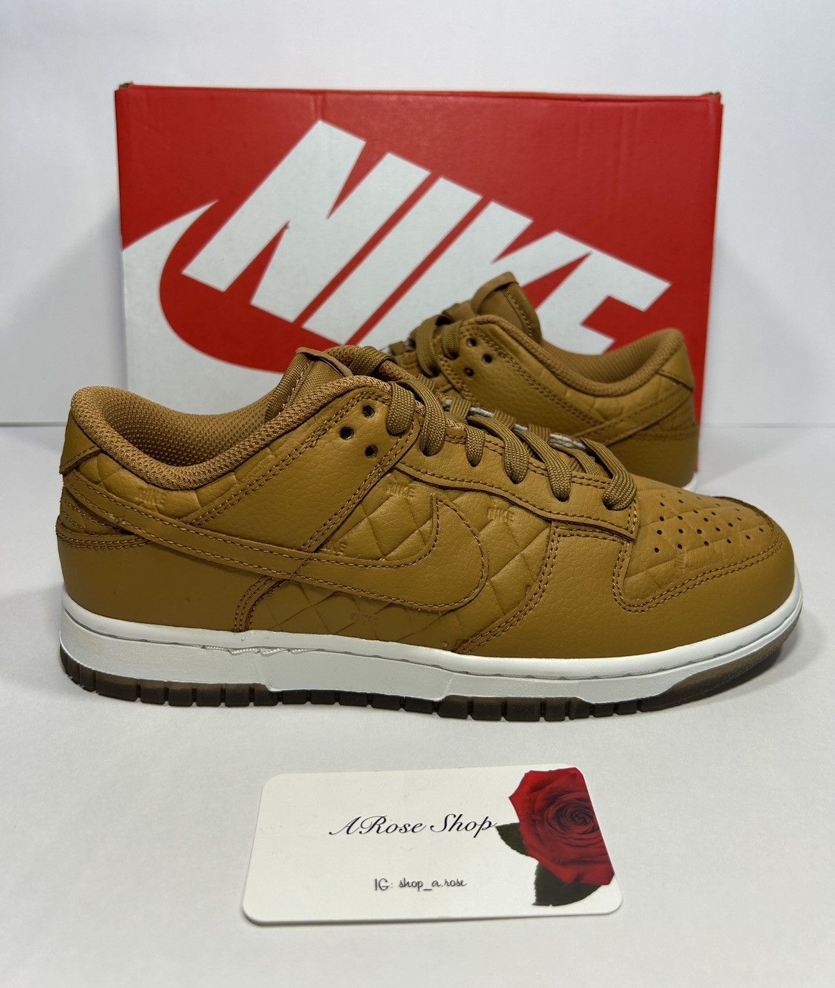 Nike Nike Dunk Low ‘Quilted Wheat’ (DX3374 700) Shoes Size: 7 W Size US 7 / IT 37 - 1 Thumbnail