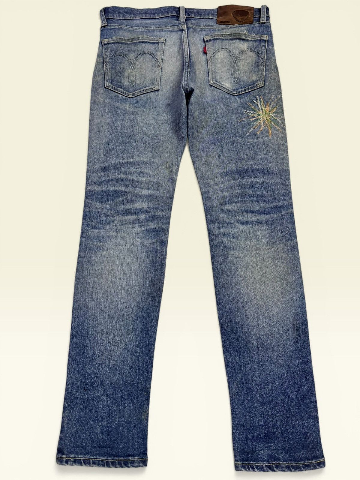 Hysteric Glamour Japan Glamb Sparkler Embroidered Splatter Punk Skinny Jeans Size US 32 / EU 48 - 2 Thumbnail