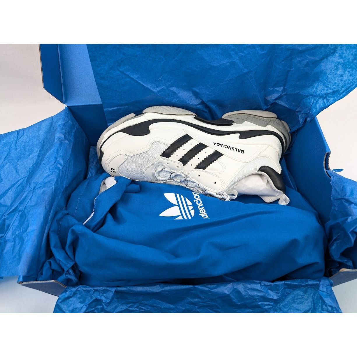 Adidas × Balenciaga o1rshd1 Low-Top Sneakers in Black/White Size US 13 / EU 46 - 23 Thumbnail
