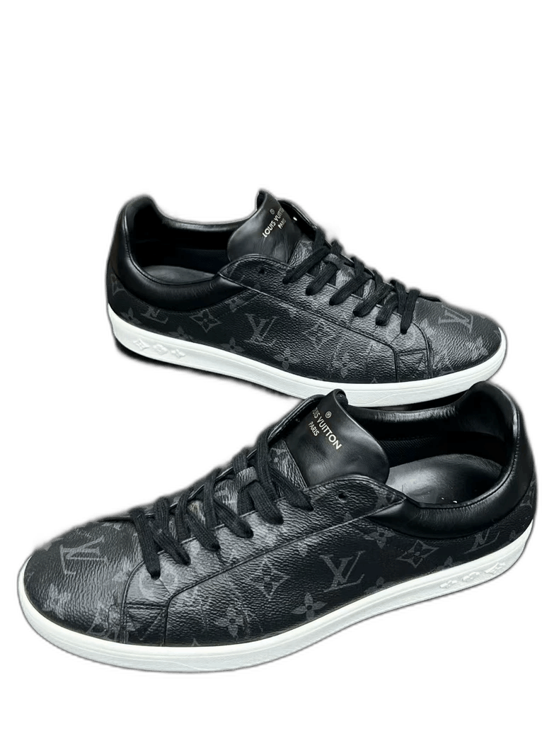 Louis Vuitton LV black monogram lowtop sneakers Size US 12 / EU 45 - 1 Thumbnail