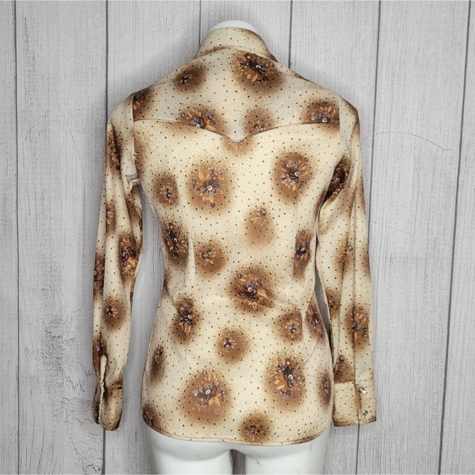 Vintage Vintage 70s Rocky Mountain Clothing Pearl Snap Dagger Collar Size S / US 4 / IT 40 - 4 Thumbnail