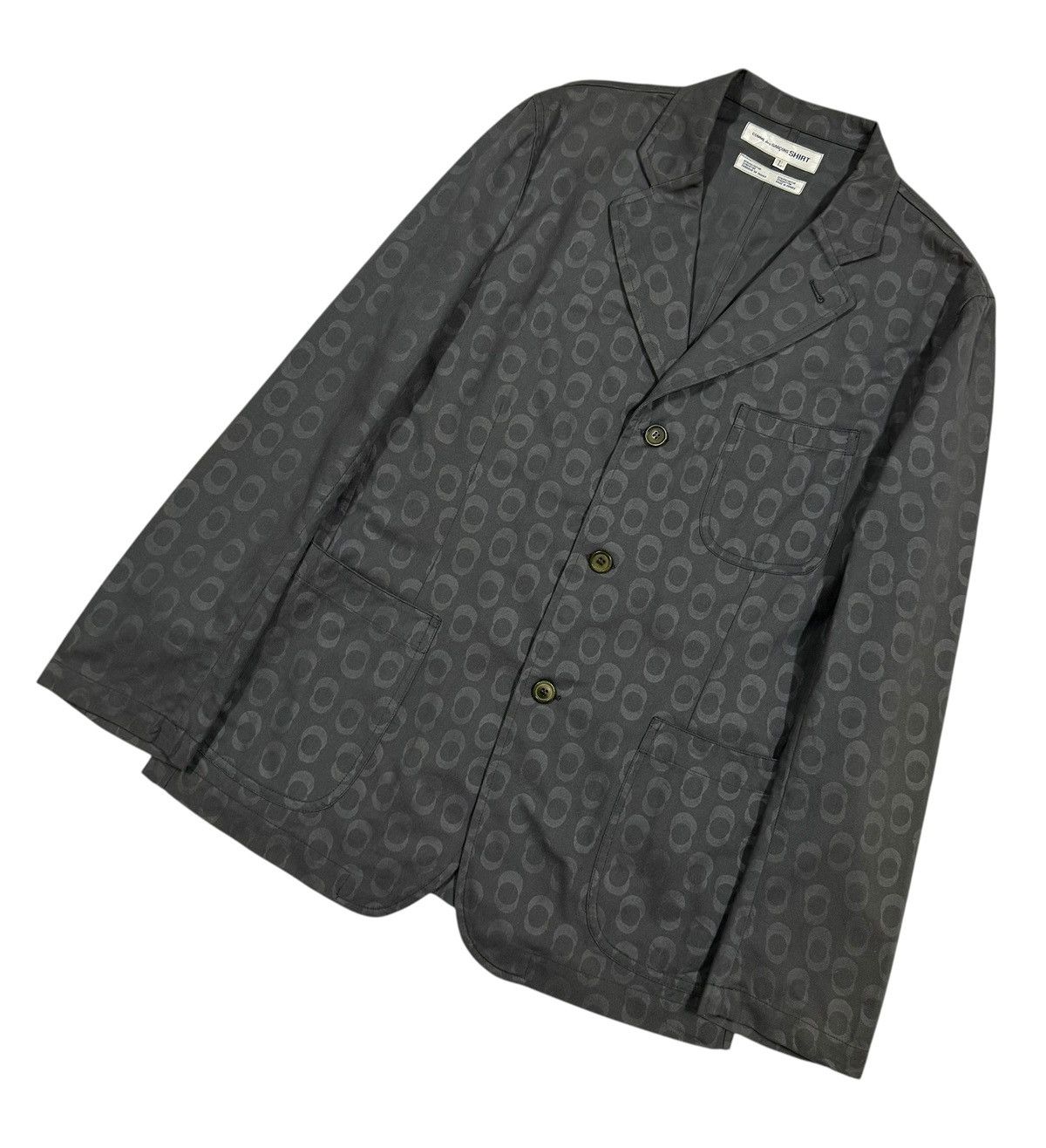 Comme des Garcons Homme Plus Comme Des Garcons SHIRT Printed Mad Coat Jacket France Size 40L - 5 Thumbnail