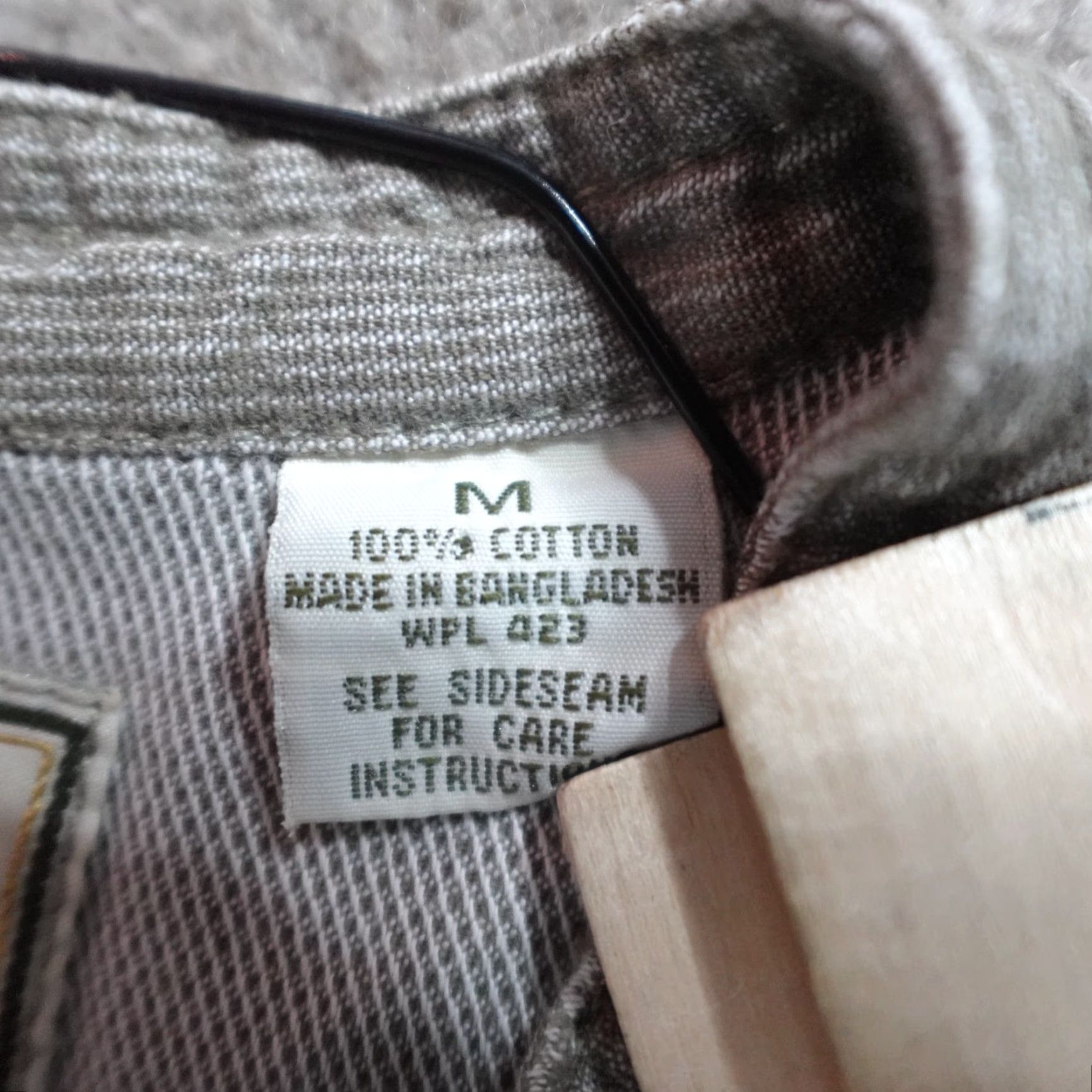 Levi's VINTAGE Levi's Shirt Band Collar Medium Beige Hickory Stripe Mens Button-Up Long Sleeve Size US M / EU 48-50 / 2 - 3 Thumbnail