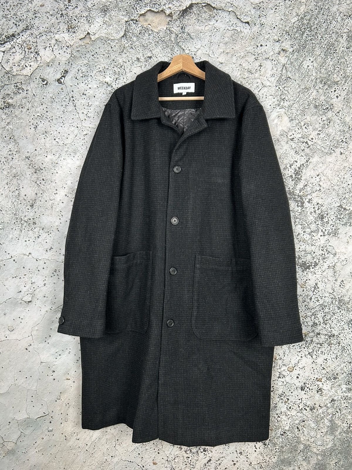 Weekday Edvard Checked Coat Oversized Grunge Avant Garde