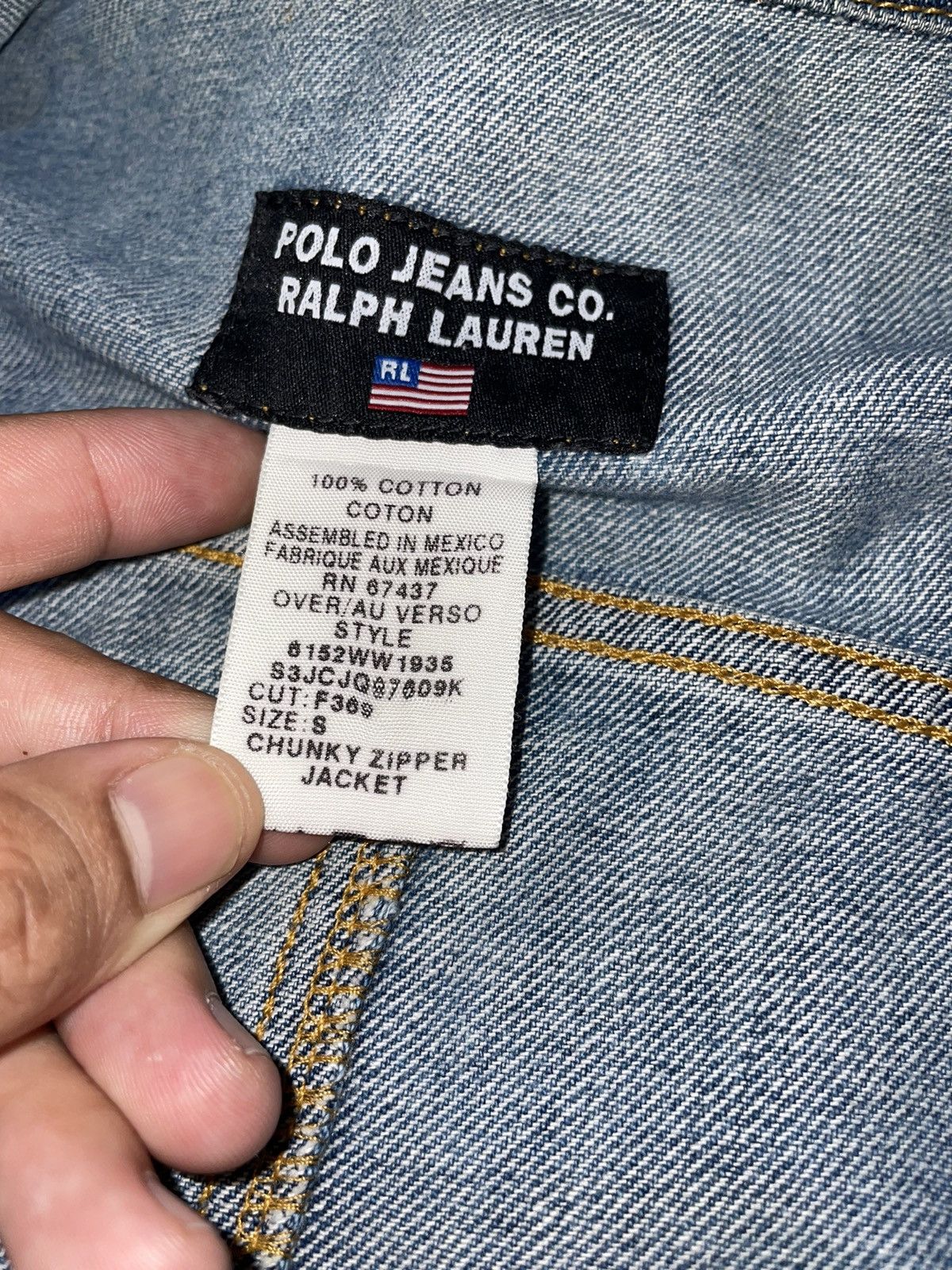 Polo Ralph Lauren × Ralph Lauren Polo Jeans Ralph Lauren Chunky Zipper Denim Jacket Size S / US 4 / IT 40 - 7 Thumbnail