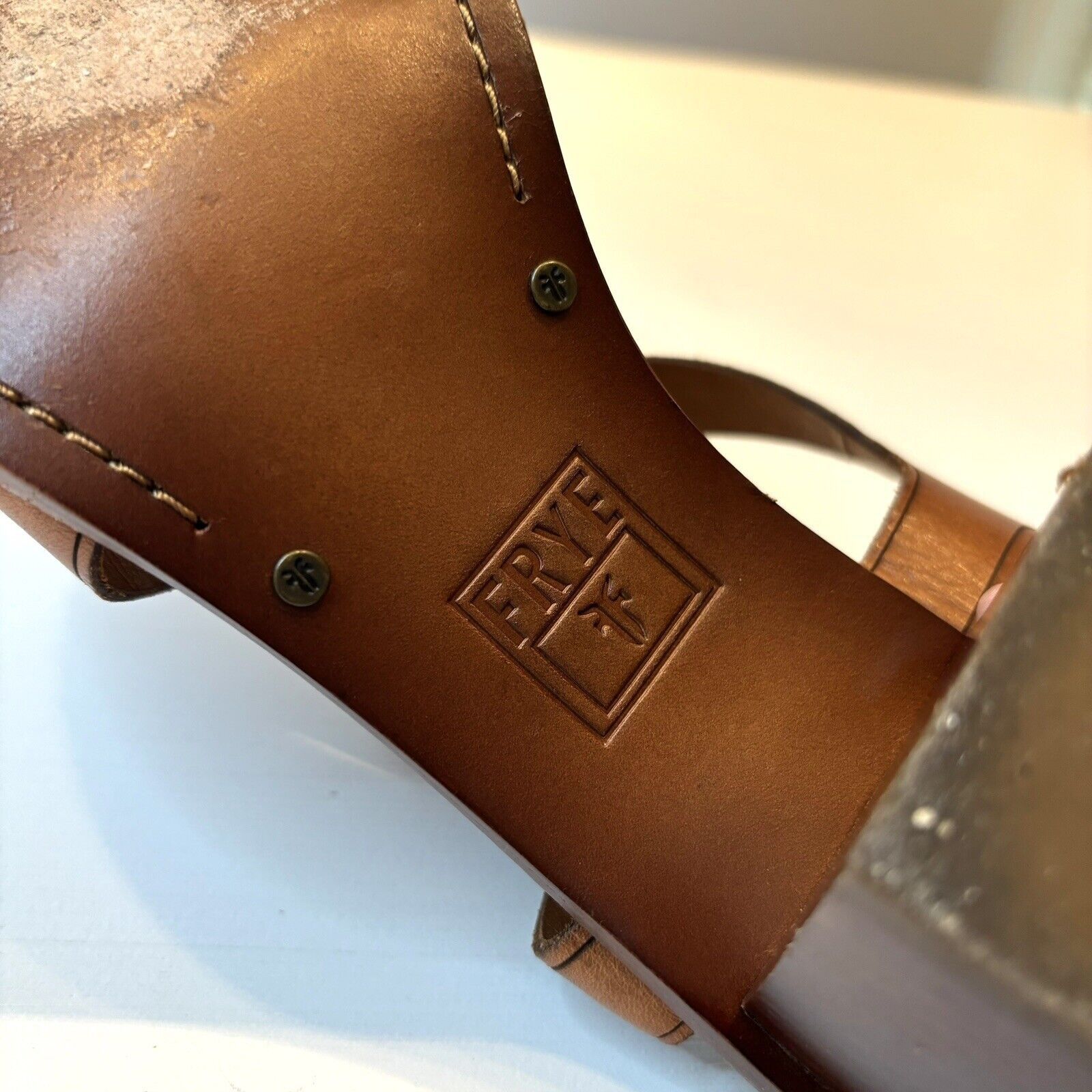 Frye Frye Dani Brown Leather Sandals Heels Shoes US Size 10 M Size US 10 / IT 40 - 8 Thumbnail