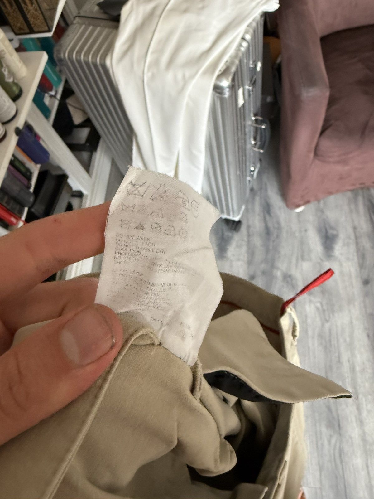 Prada Prada Linea Rossa Beige Tech Cotton Pants with Red Tab Size US 40 / EU 56 - 15 Thumbnail