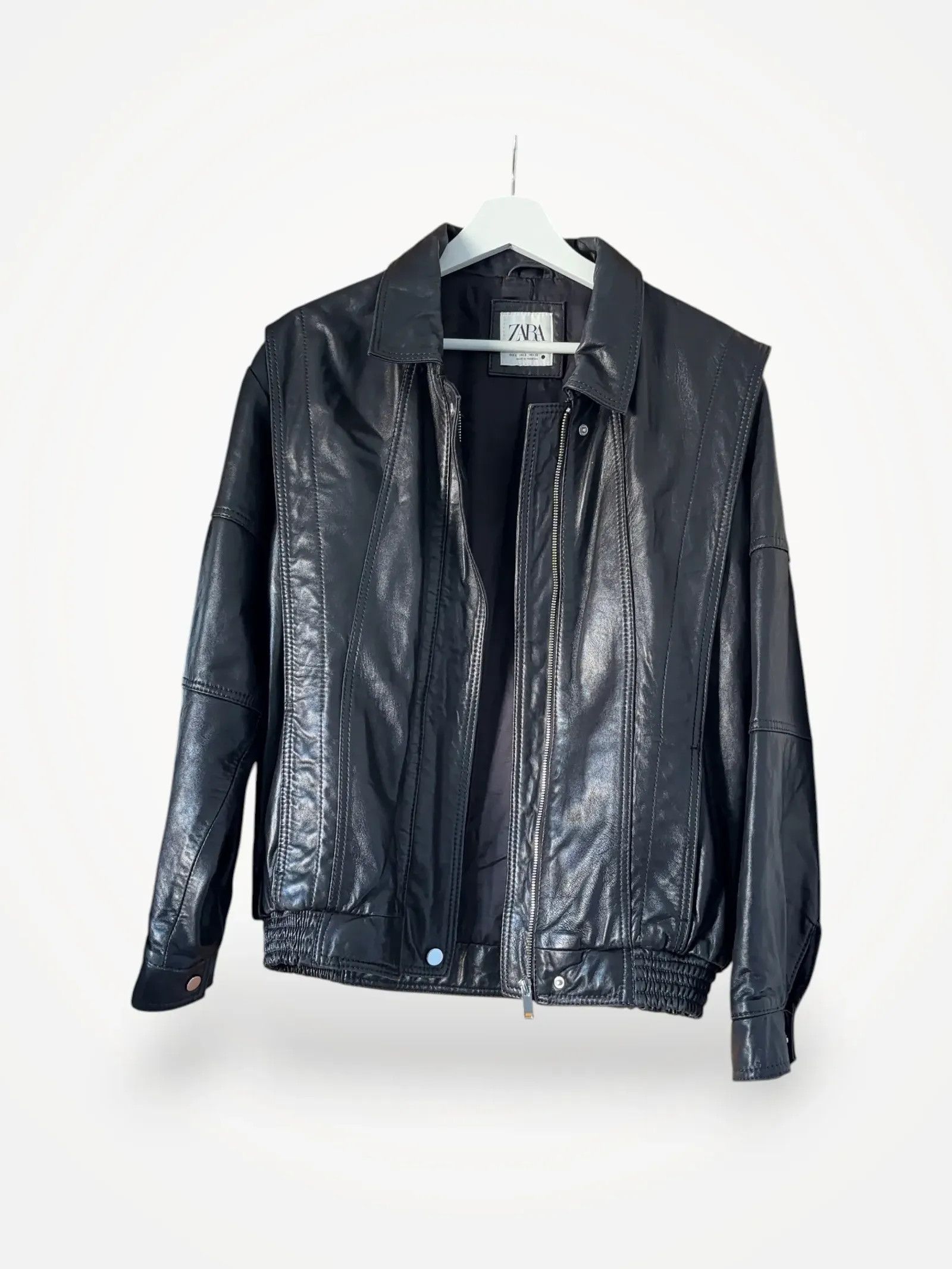 Zara Zara Leather Jacket Size S / US 4 / IT 40 - 1 Thumbnail
