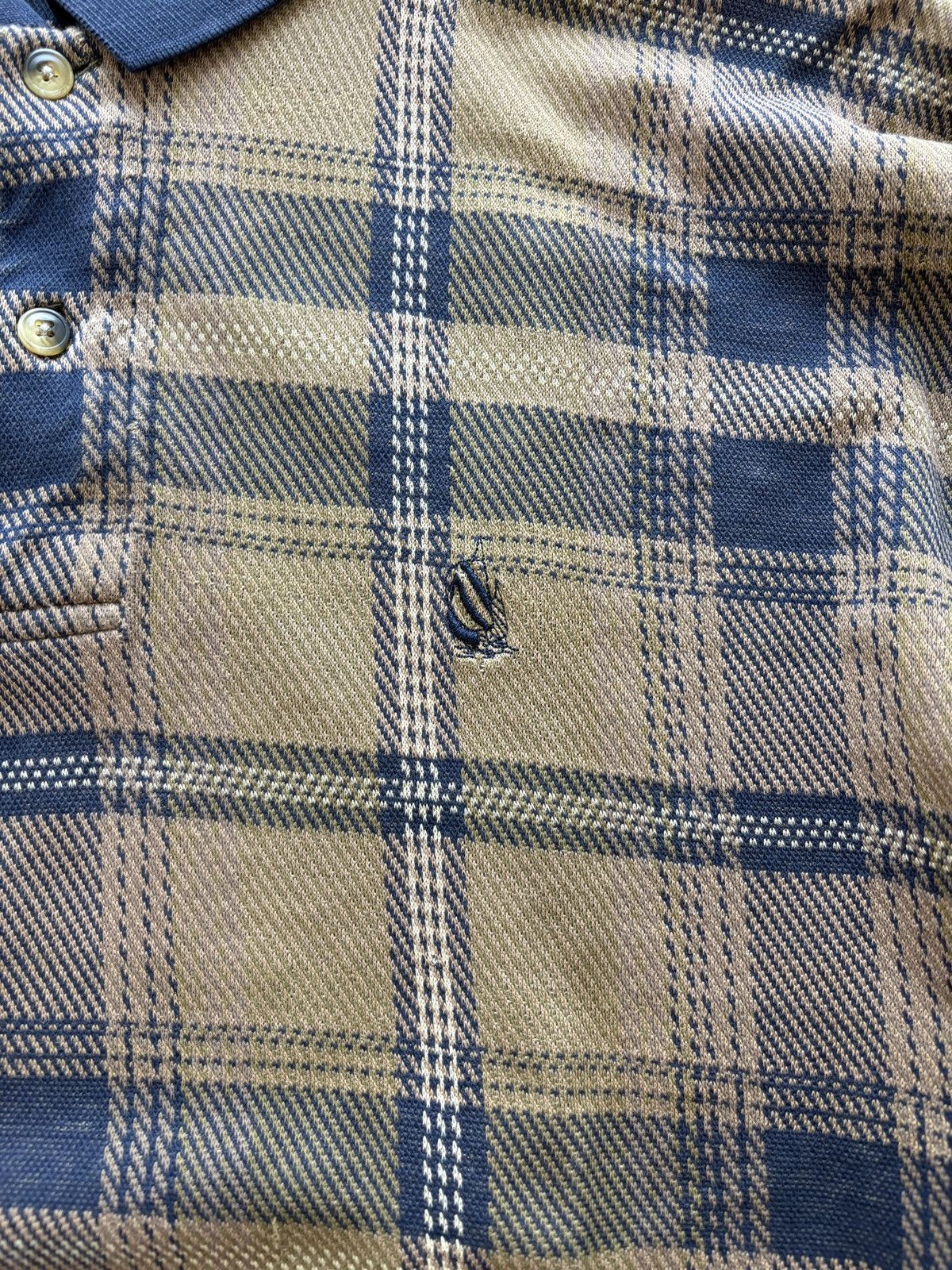 Nautica Vintage 90s Nautica Longsleeve Plaid Polo Shirt Size US L / EU 52-54 / 3 - 2 Thumbnail