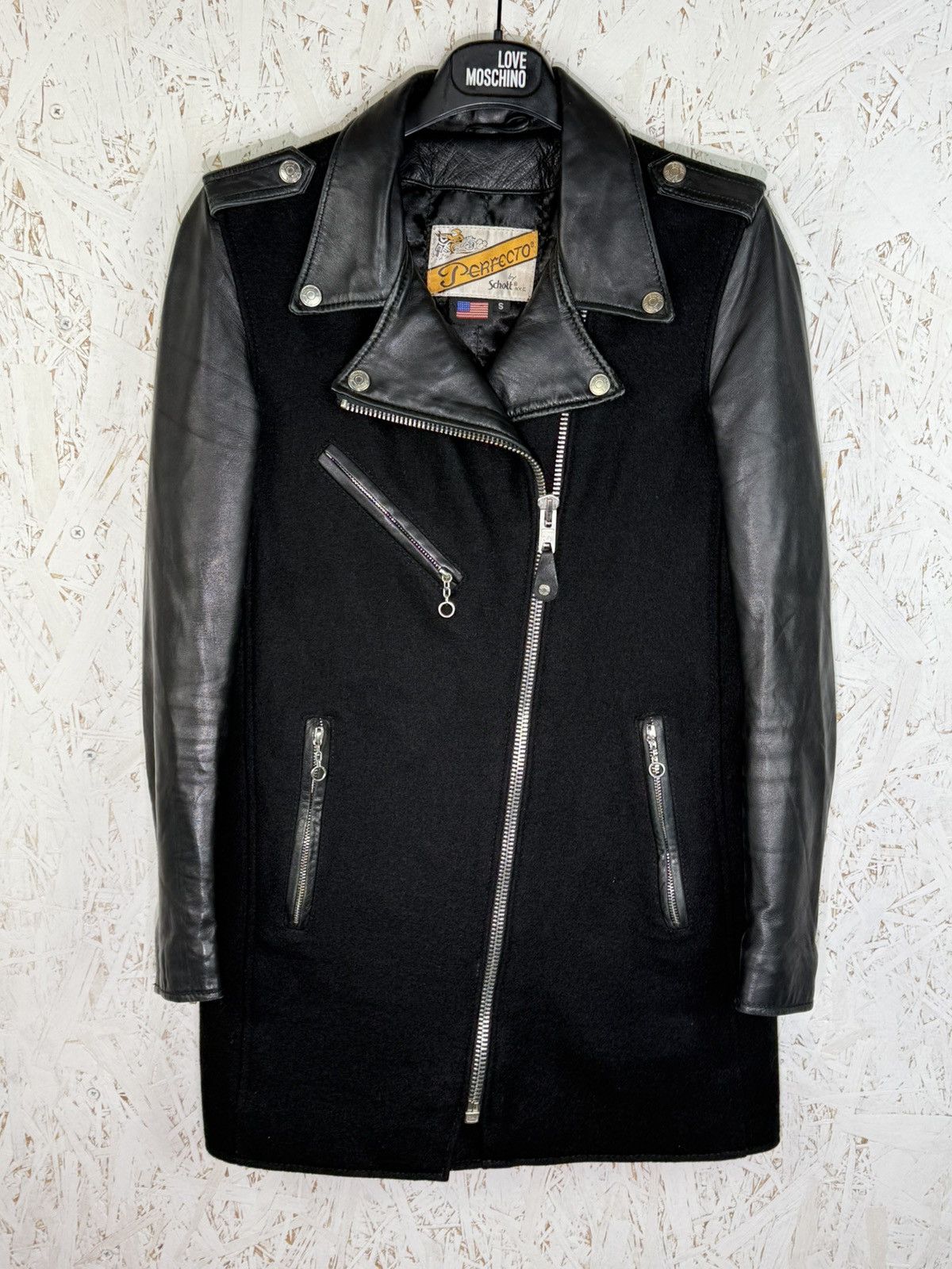 Schott 80s Vintage Schott Perfecto Leather Biker Coat Jacket S Size S / US 4 / IT 40 - 1 Thumbnail