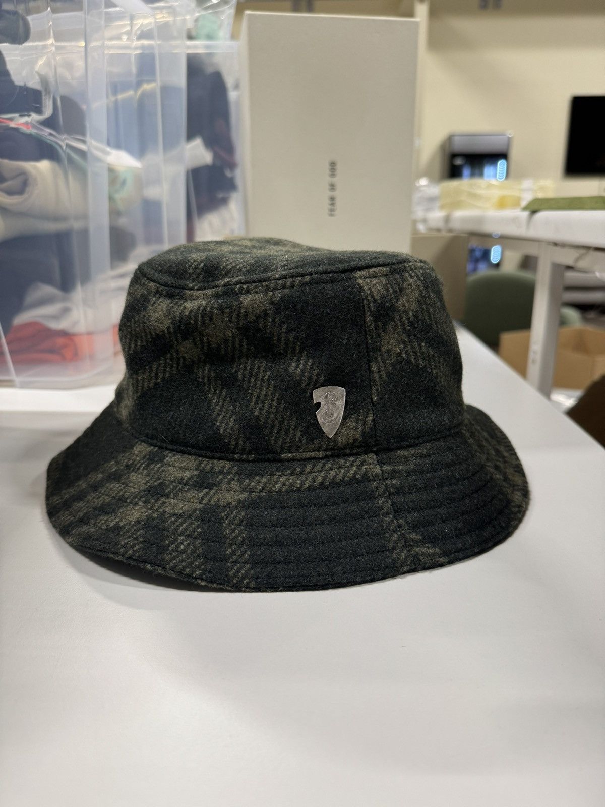 Burberry Burberry Wool Check Bucket Hat 600$ Size ONE SIZE - 3 Thumbnail