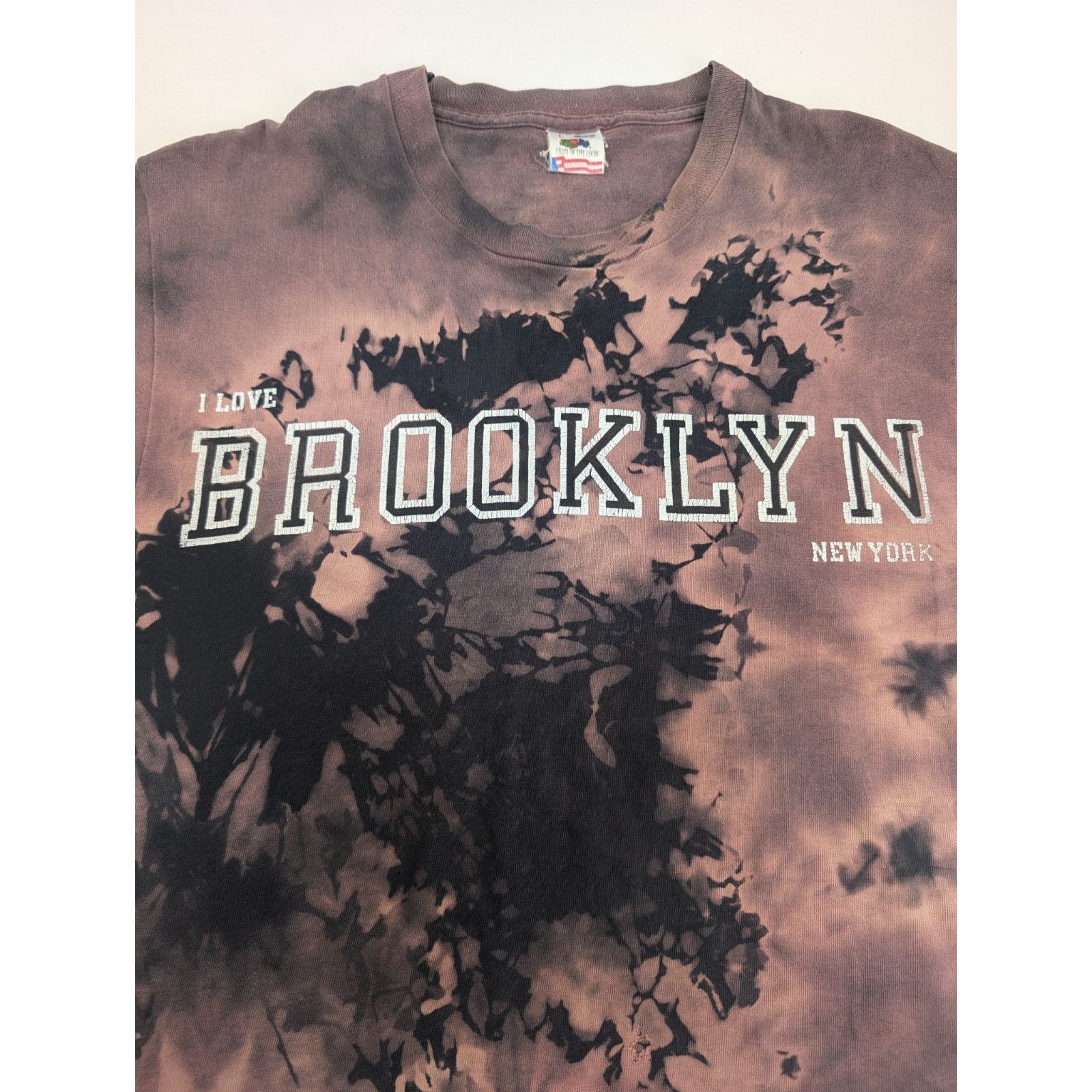 Fruit Of The Loom Vintage Single Stitch I Love Brooklyn New York T Shirt Size US L / EU 52-54 / 3 - 2 Thumbnail