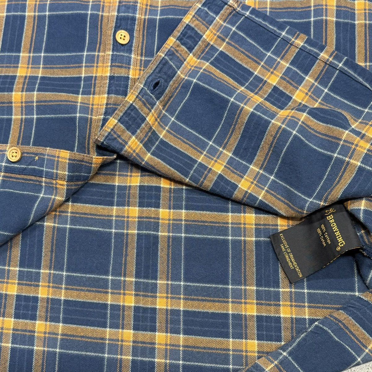 Vintage Browning Plaid Flannel Button Down Shirt Outdoor Workwear Size US XL / EU 56 / 4 - 8 Thumbnail