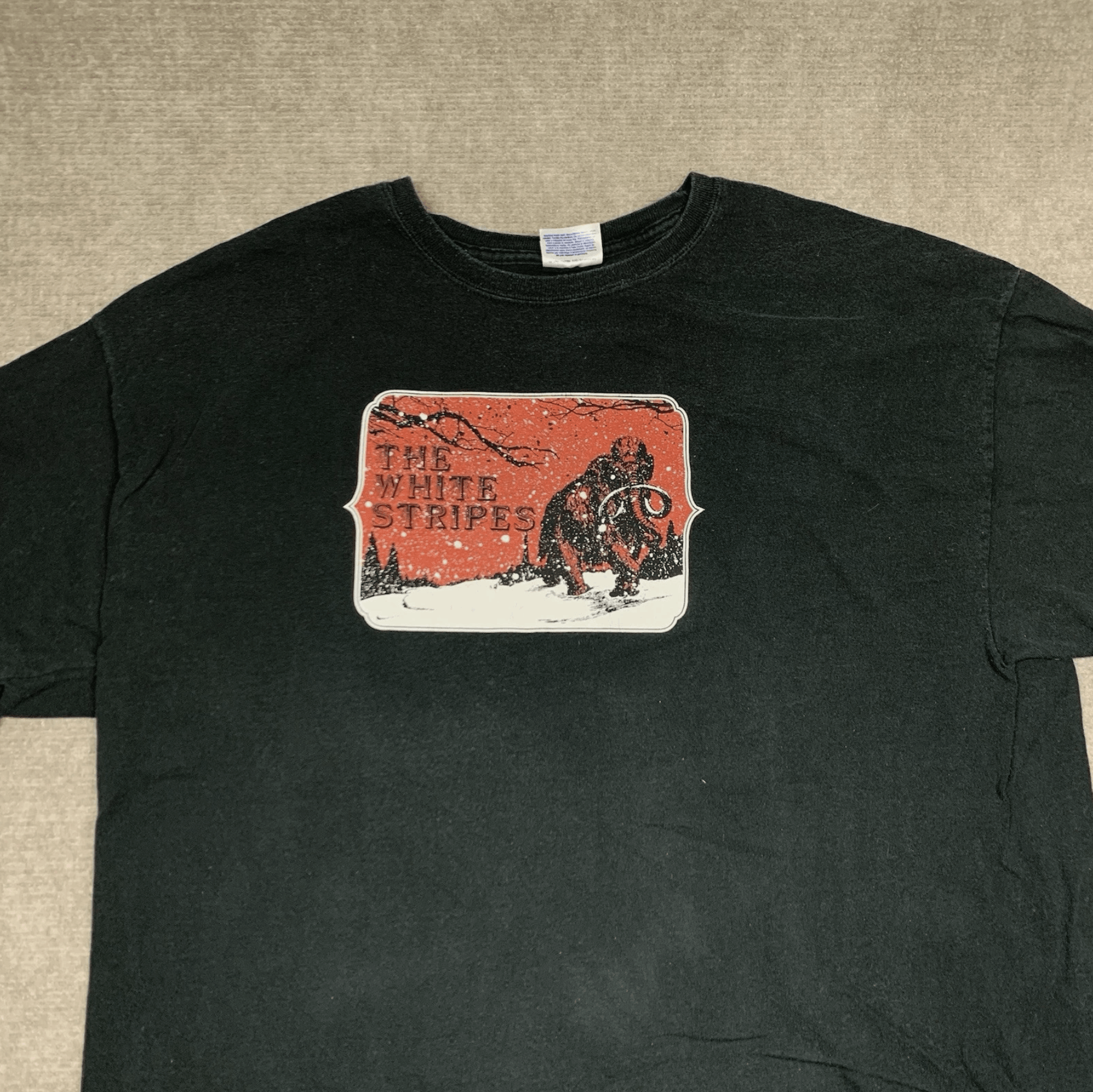 Hanes Vintage The White Stripes 2003 Promo Black T-Shirt Mens XL Size US XL / EU 56 / 4 - 2 Thumbnail