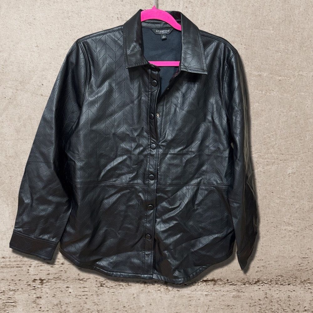Other Liverpool Faux Leather Jacket NWT Size M / US 6-8 / IT 42-44 - 3 Thumbnail