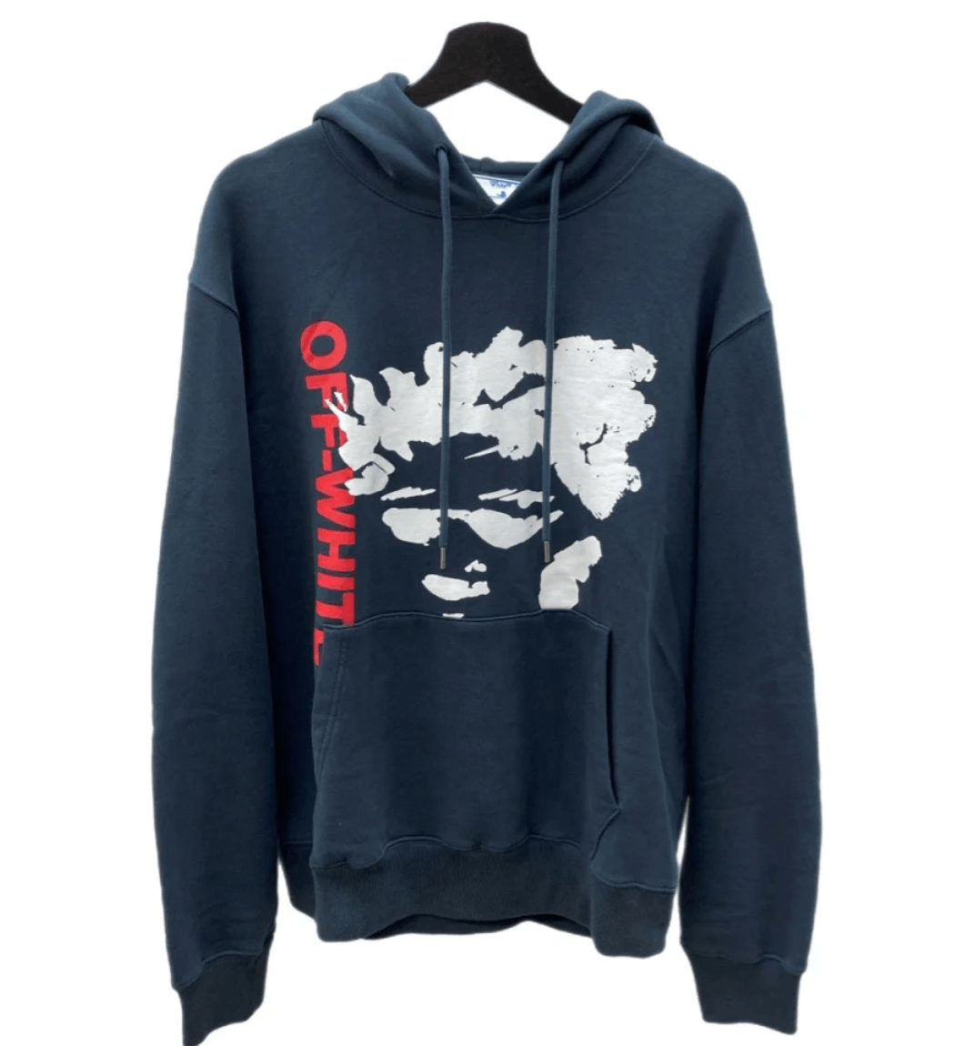 【Off-White】Face Arrow Slim Hoodie OFF-WHITE Face Arrow Slim Hoodie White/Black Men's - US