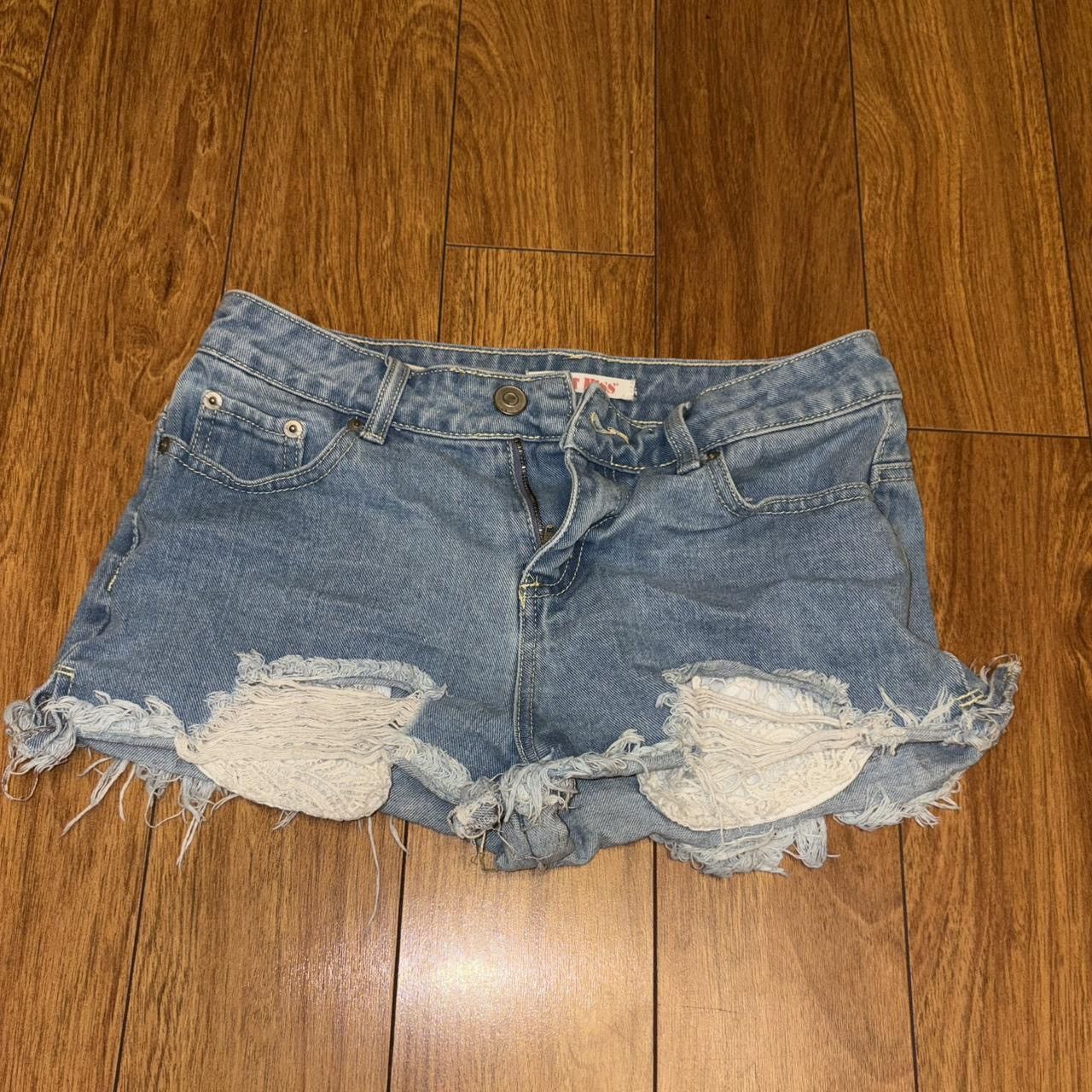 Other Y2K blue denim shorts with lace detailing Size 26" / US 2 / IT 38 - 1 Thumbnail