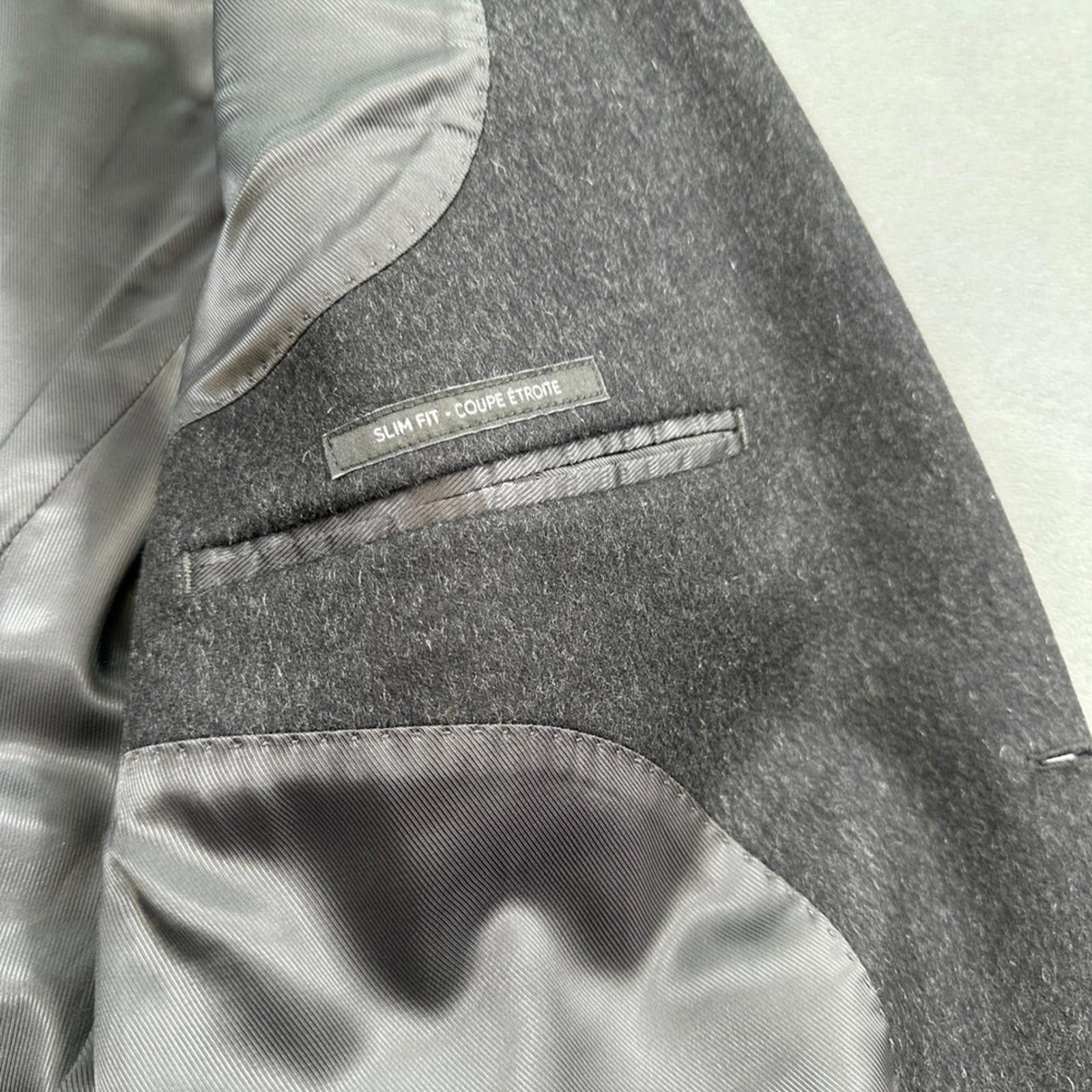 Saks Fifth Avenue Saks Fifth Avenue Blazer 44R Mens Gray Wool Blend Sport Coat Size 44R - 12 Thumbnail