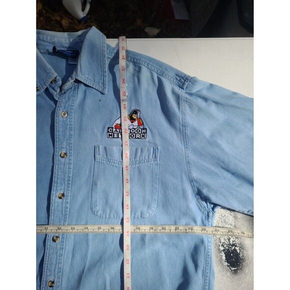Cartoon Network Vtg Space Ghost Cartoon Network Denim button up shirt Size US XL / EU 56 / 4 - 10 Thumbnail
