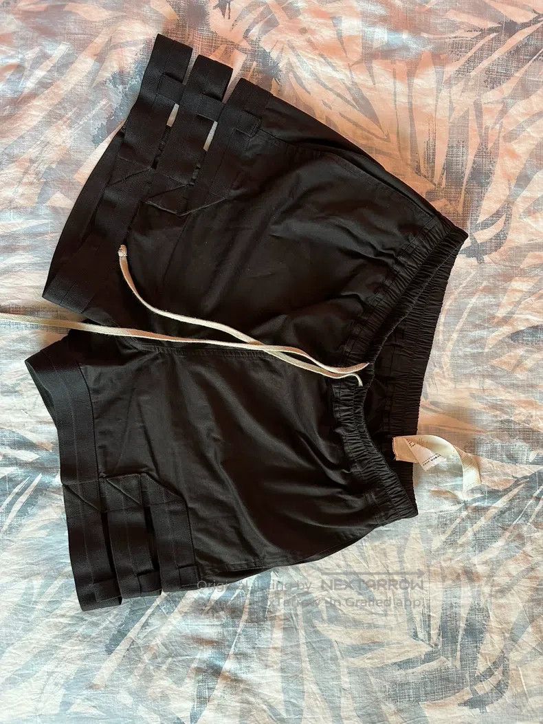 RICK OWENS Openwork pure cotton shorts